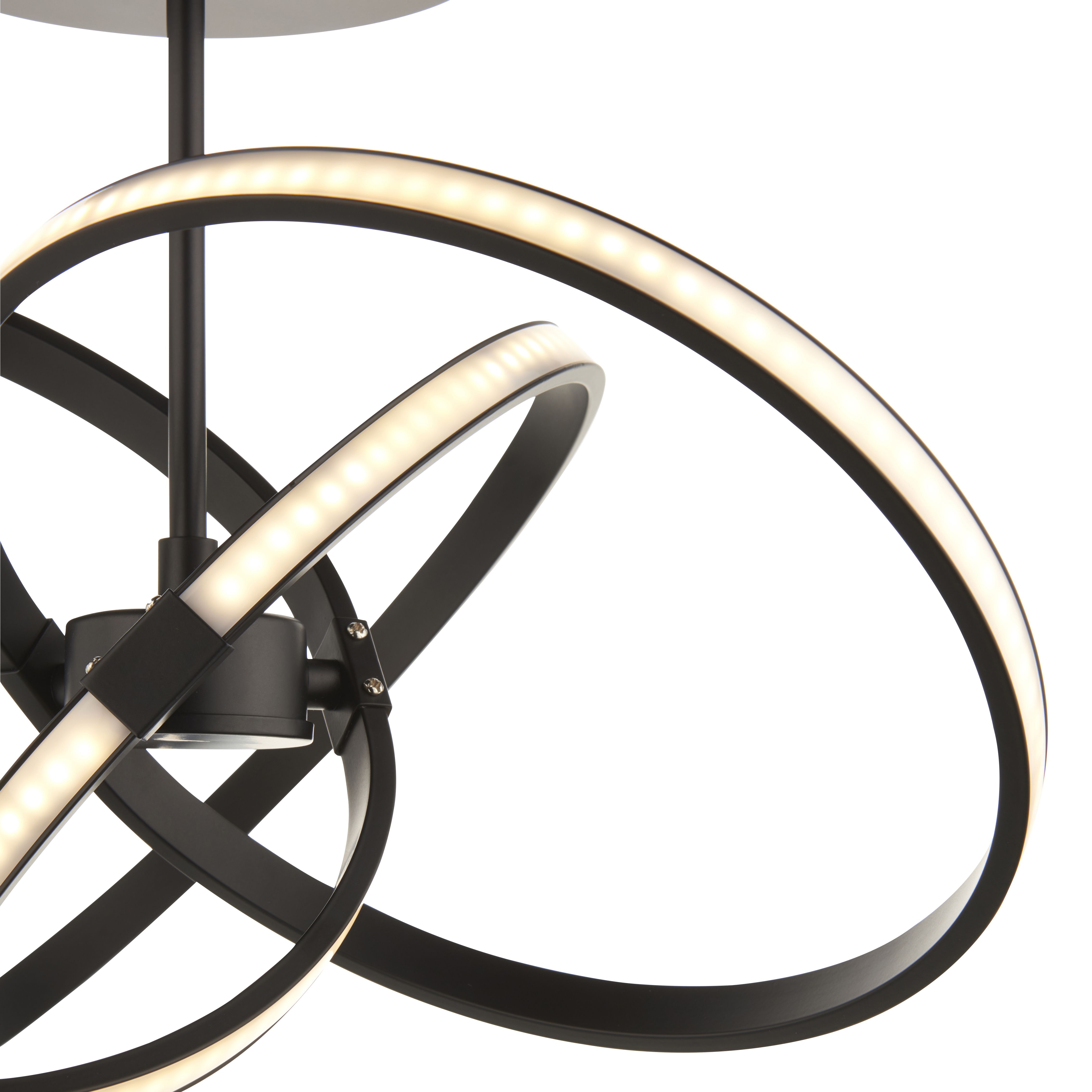 Harbour Studio Endor Matt Metal & plastic Black 3 Lamp LED Ceiling light