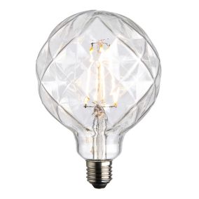 Harbour Studio Faceted E27 4W 480lm 360° Globe Warm white LED Filament Light bulb