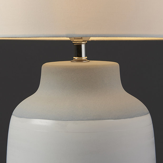 Harbour Studio Fern Gloss White Grey, Fern Table Lamp