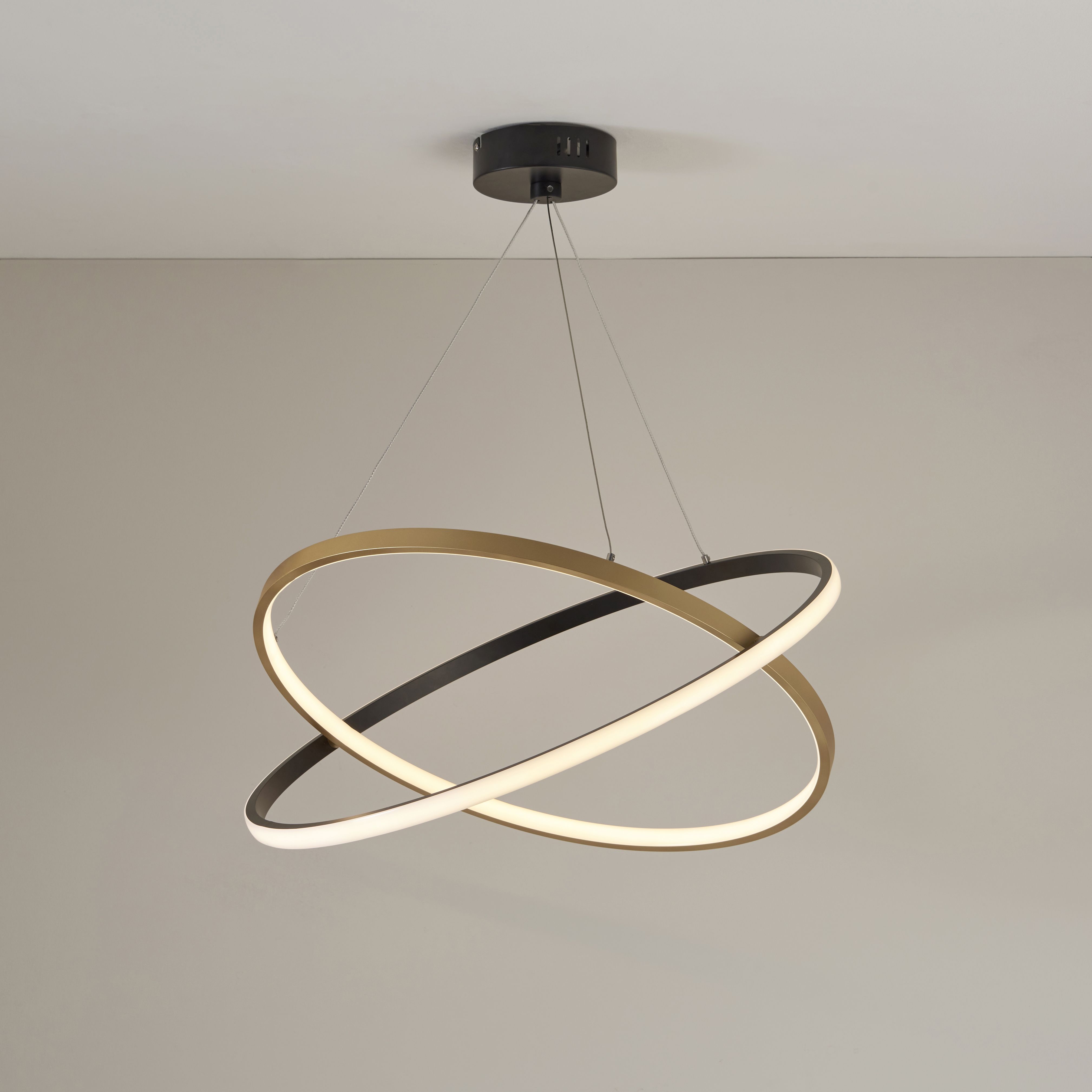 Harbour Studio Gold effect Pendant ceiling light, (Dia)600mm DIY at BQ