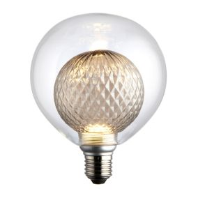 Harbour Studio Grey Duo E27 3W 155lm 360° Globe Warm white LED Light bulb