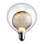 Harbour Studio Grey Duo E27 3W 155lm Globe Warm white LED Light bulb