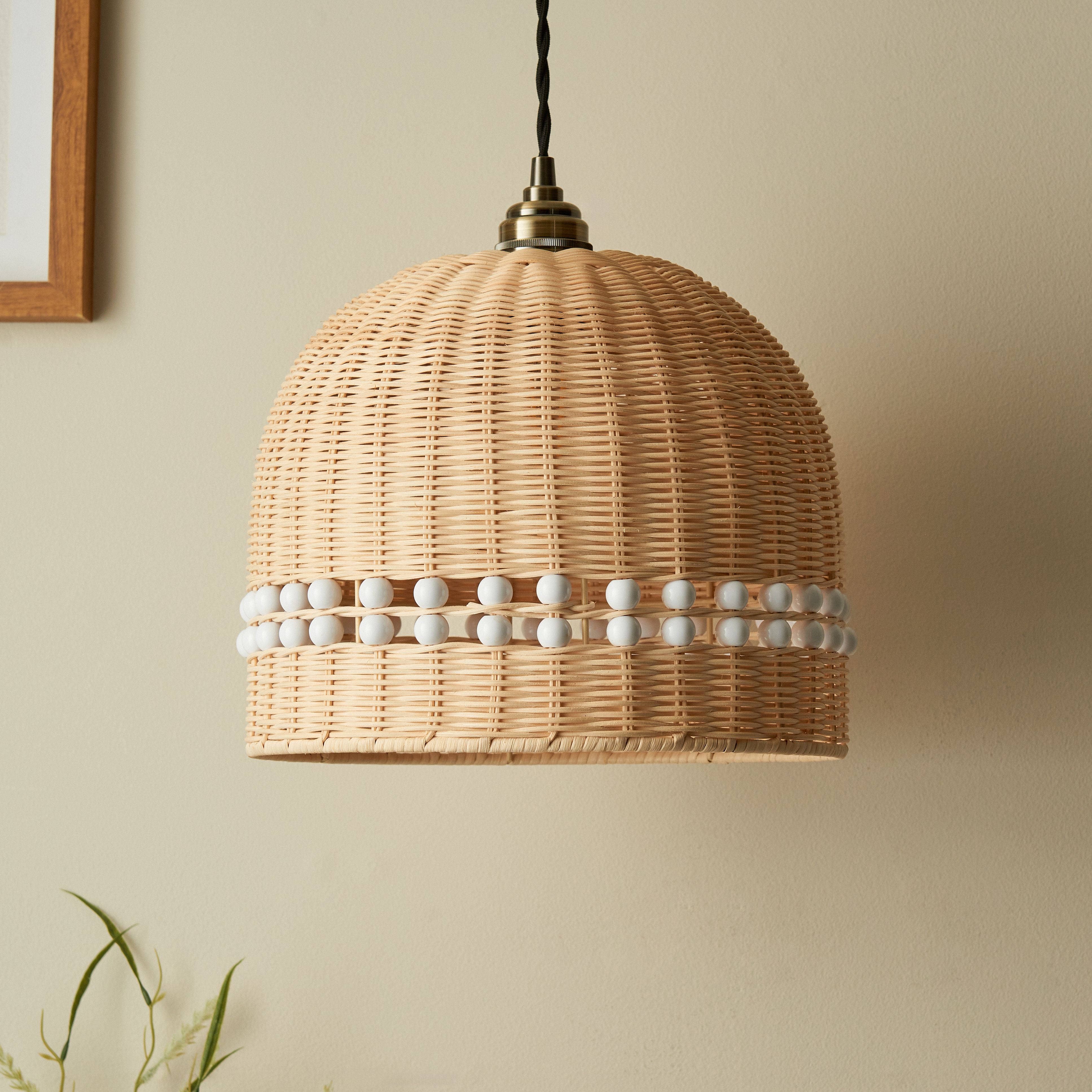 Harbour Studio Mika Natural Beads Round Light shade (D)28cm