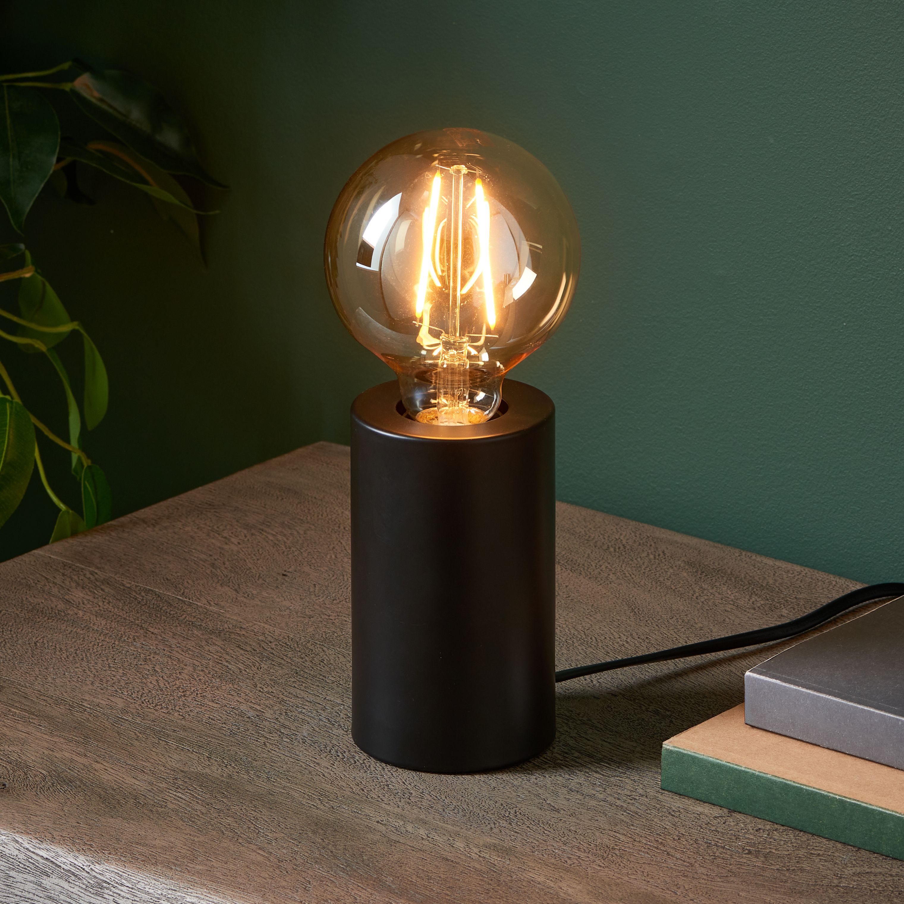 Harbour Studio Reno Cylinder Matt Black Table lamp base