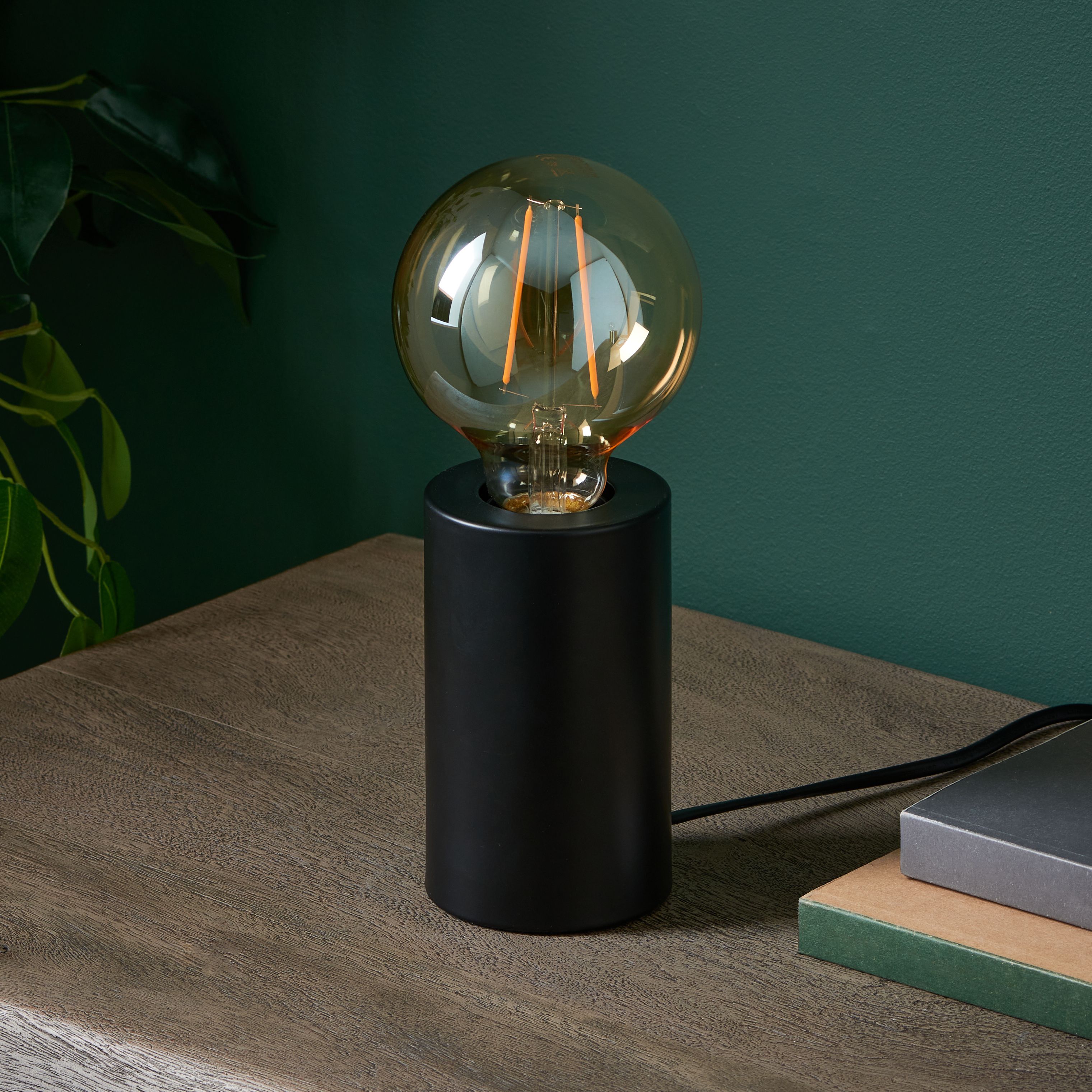 Harbour Studio Reno Cylinder Matt Black Table lamp base