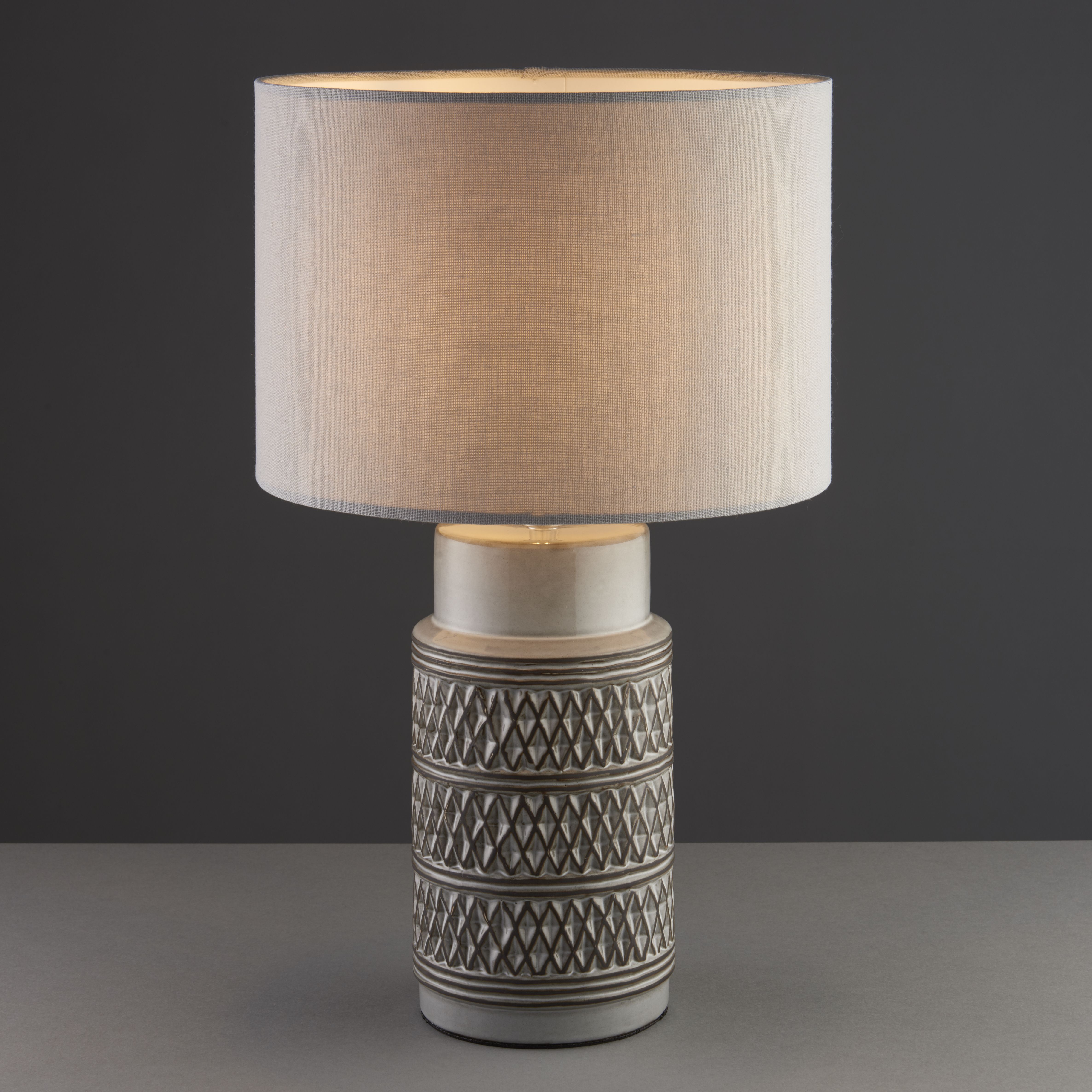 Harbour Studio Viola Imprinted Matt Grey Table light