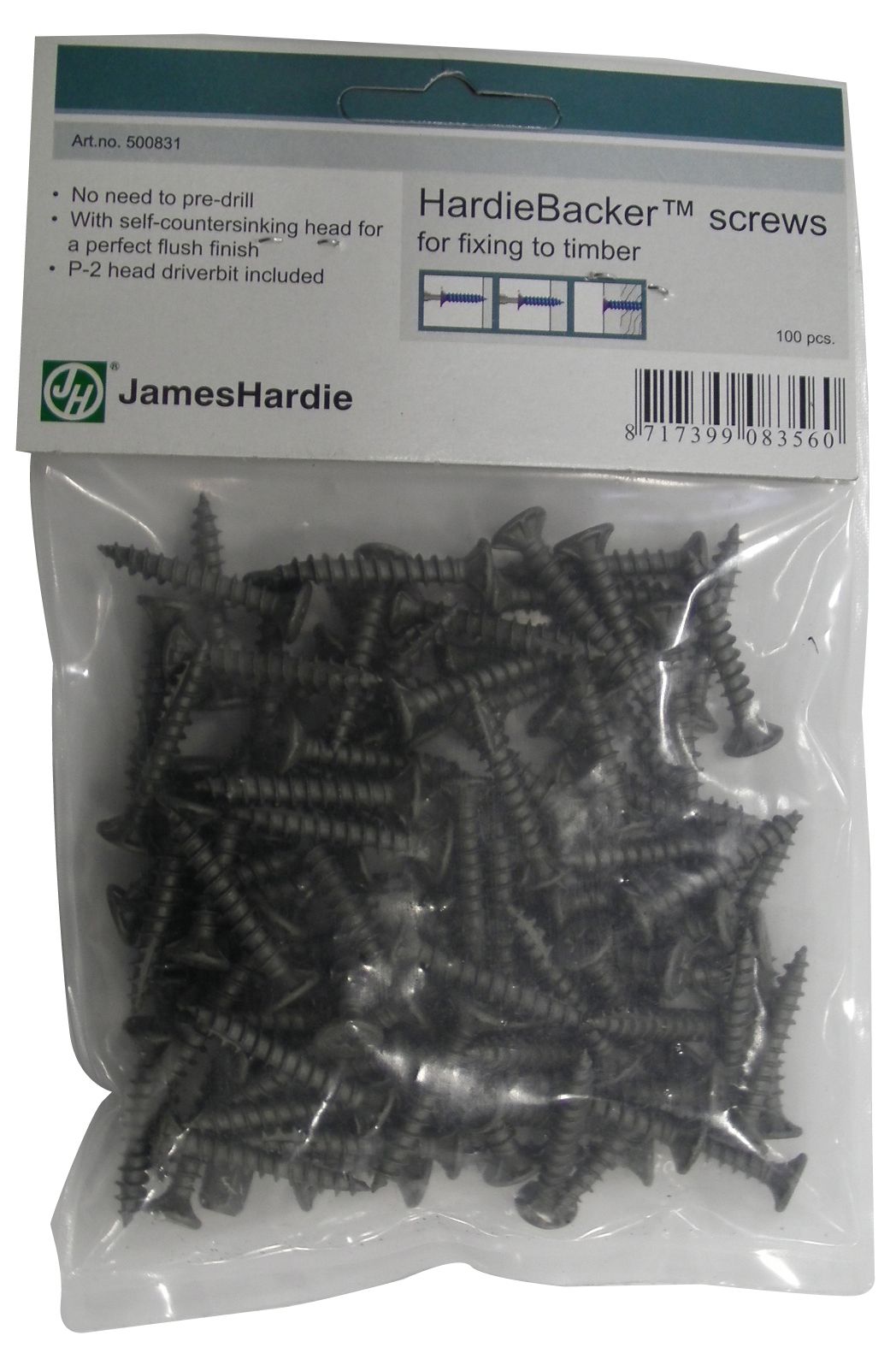 HardieBacker Phillips Doublecountersunk Metal Screw (L)32mm, Pack of