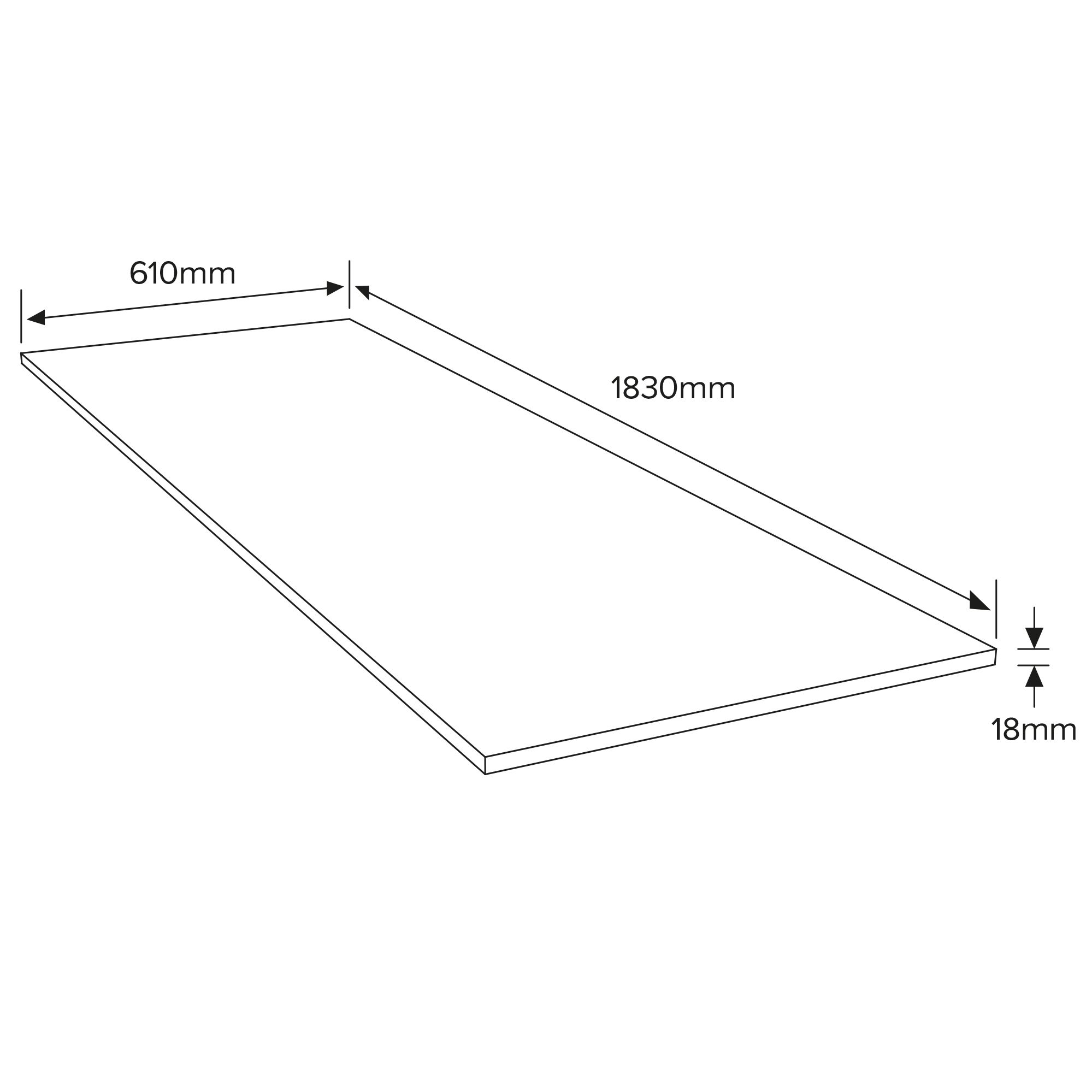 Hardwood Plywood (L)1830mm (W)610mm (T)18mm