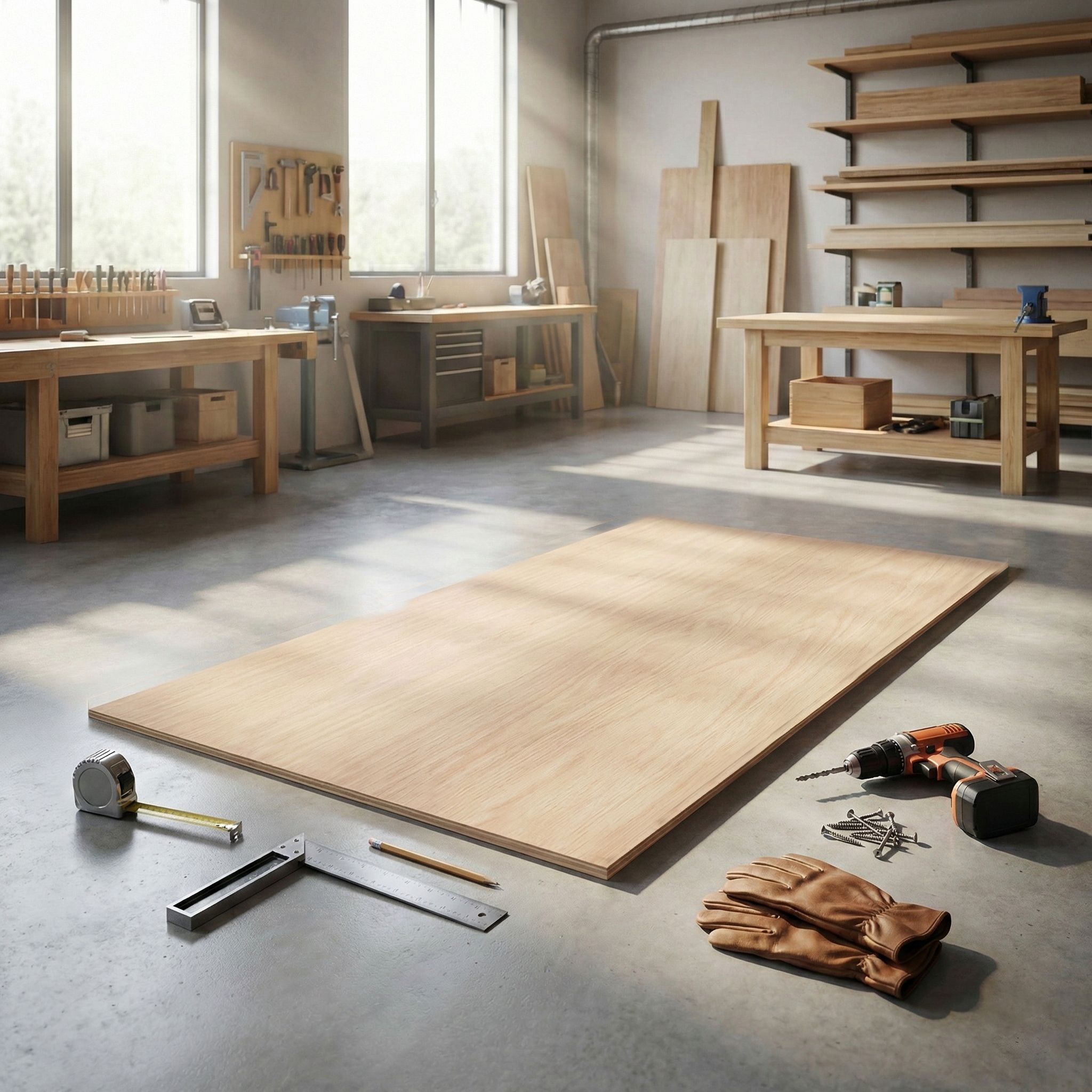 Hardwood Plywood (L)2440mm (W)1220mm (T)12mm