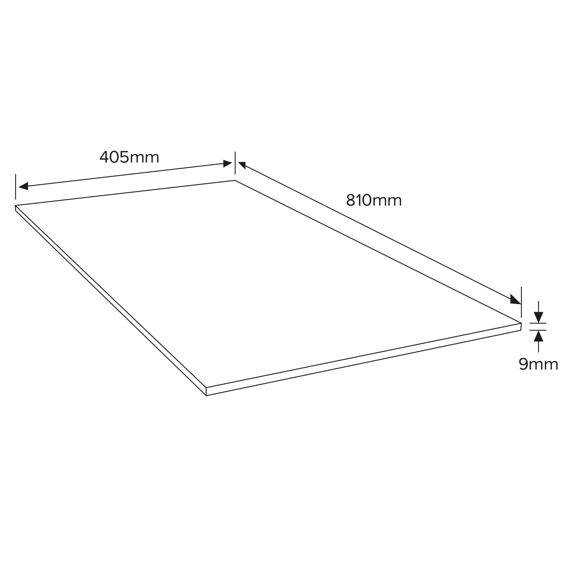 Hardwood Plywood (L)810mm (W)405mm (T)9mm