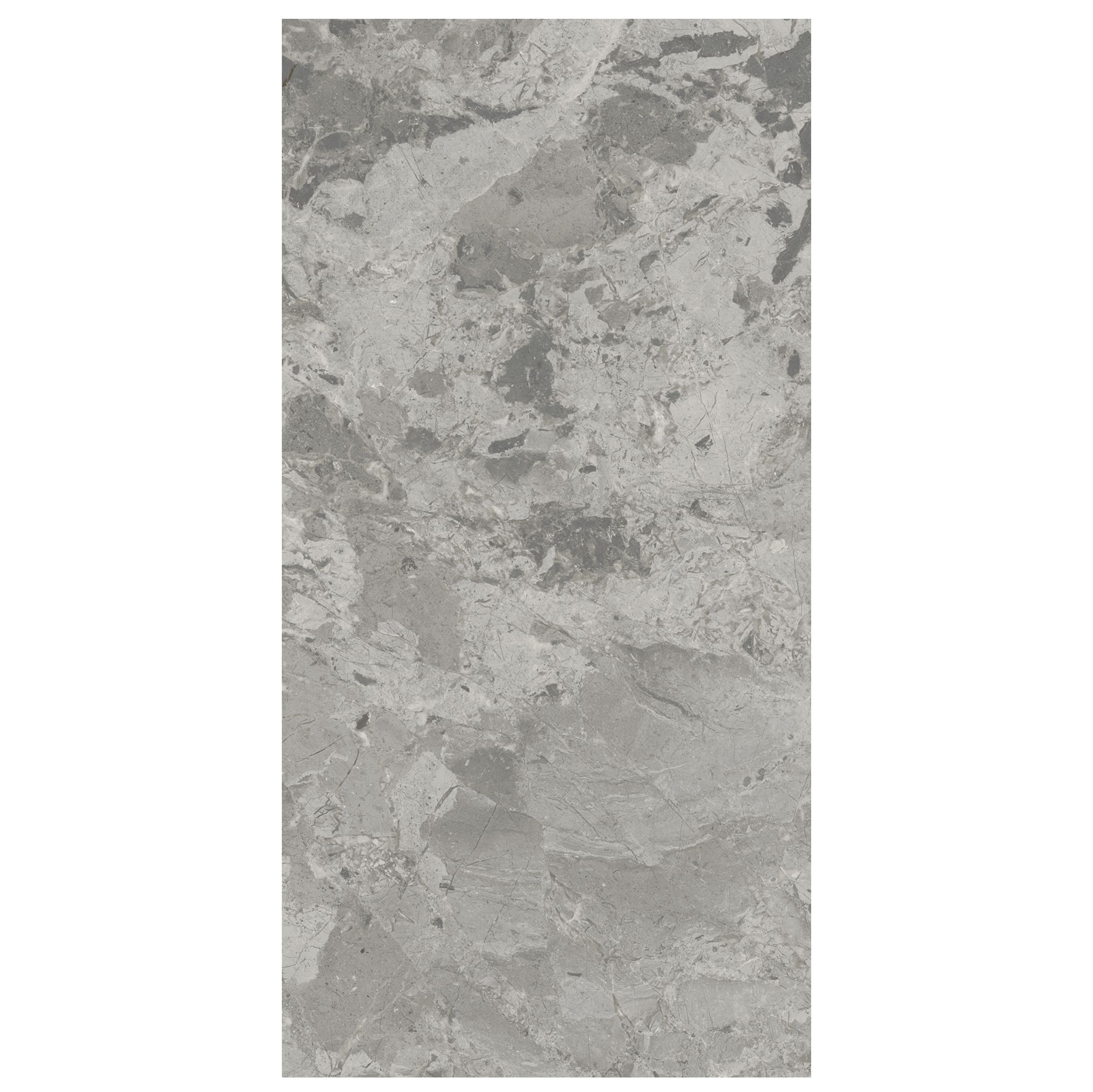 Harmony Grey Gloss Marble effect Ceramic Indoor Wall Tile, Pack of 8, (L)500mm (W)250mm