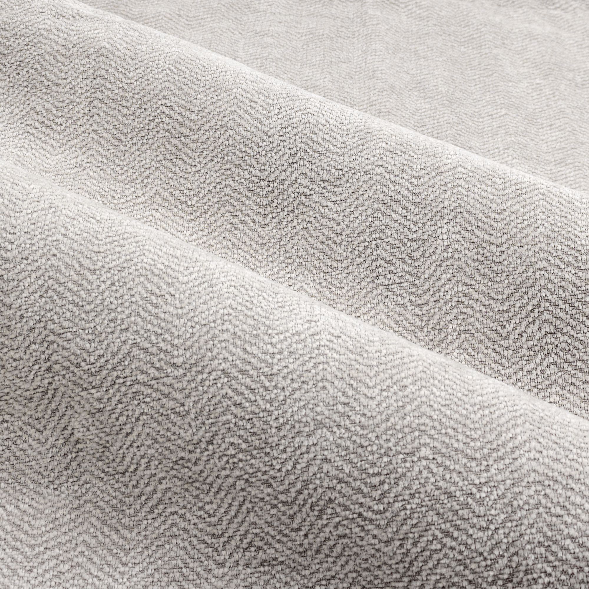 Harris Grey Herringbone Chenille Lined Eyelet Curtains (W)117cm (L)137cm, Pair