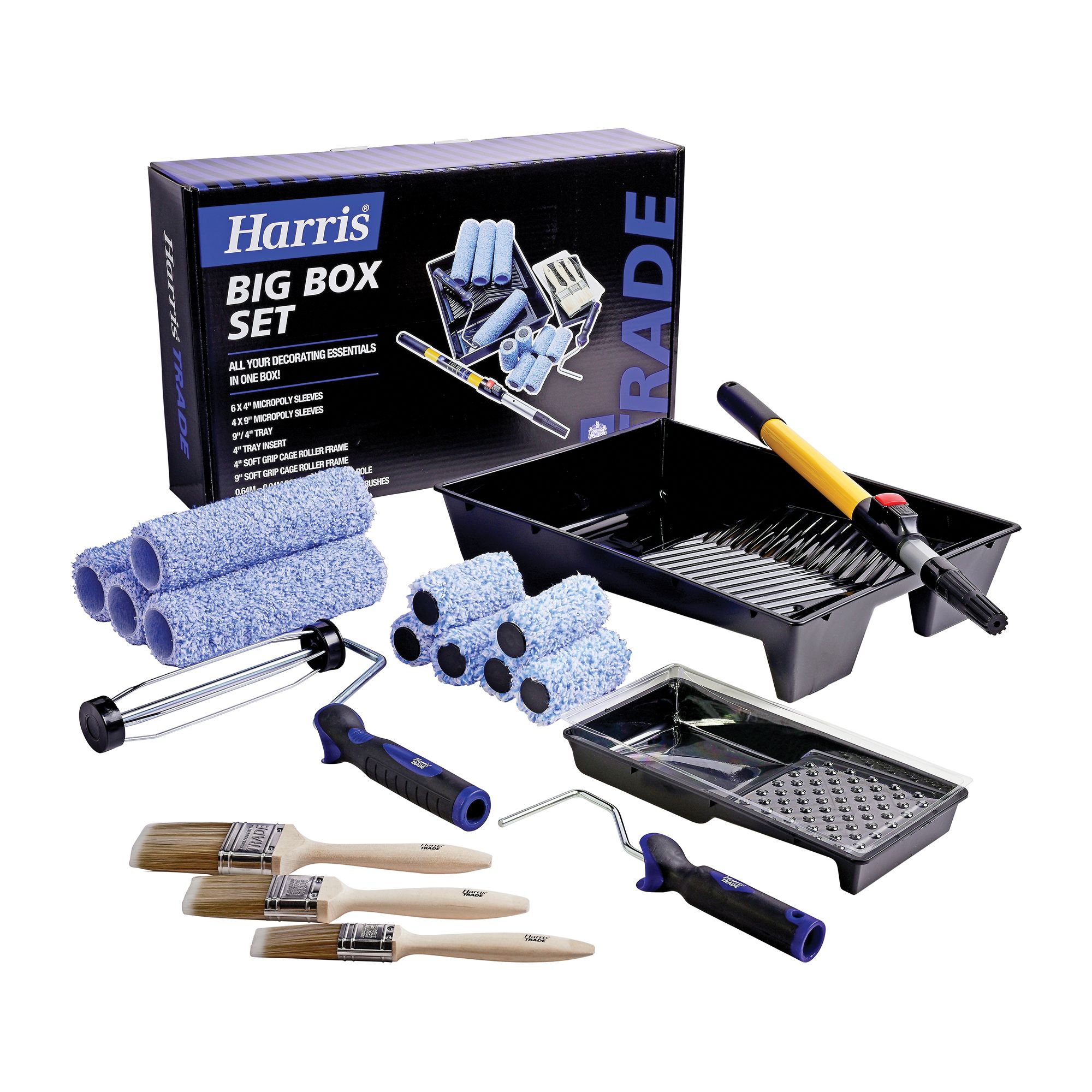 Harris Trade Big box 9" Medium pile Roller set, 18 pieces DIY at B&Q
