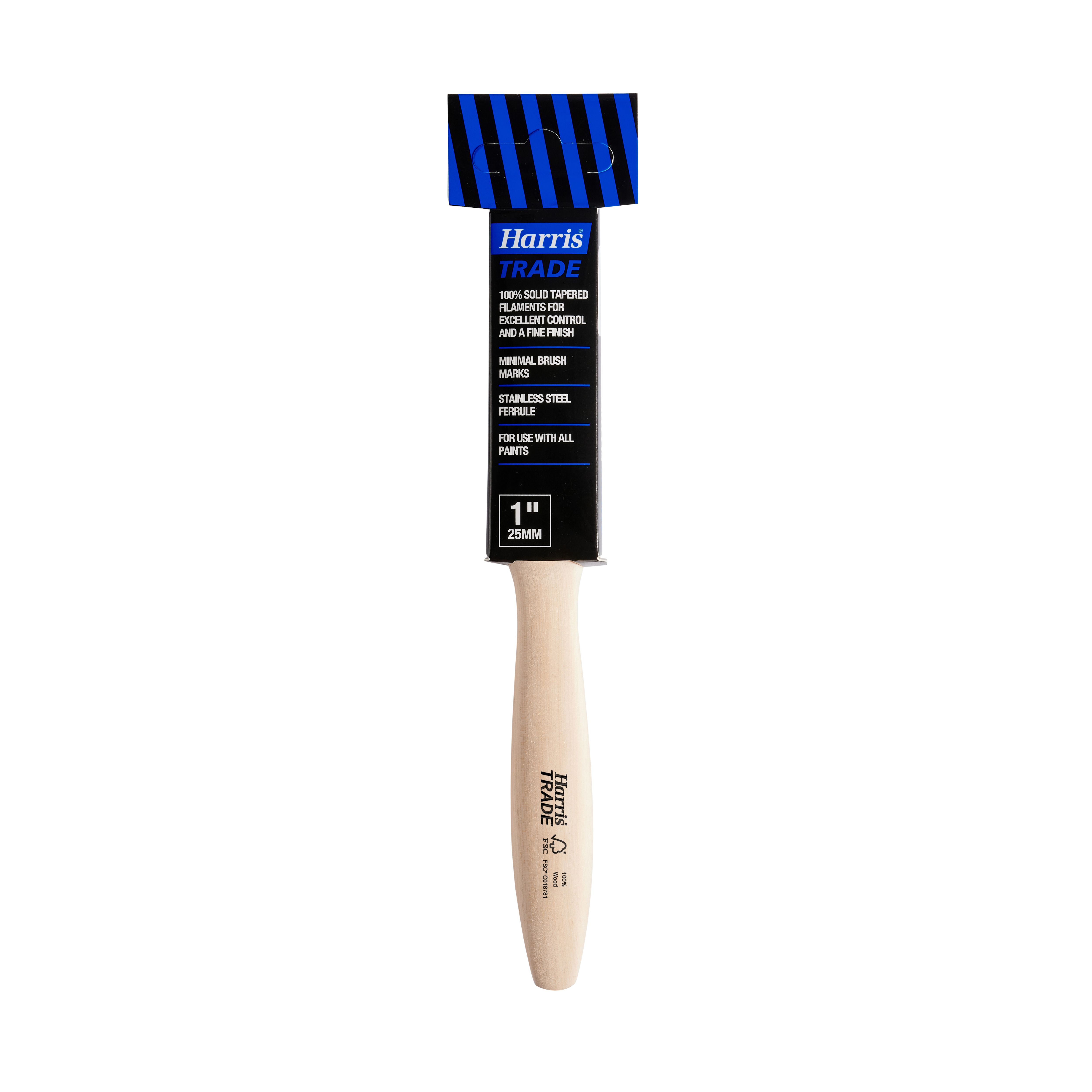 Harris Trade Emulsion & Gloss 1" Fine tip Comfort Interior Paint brush
