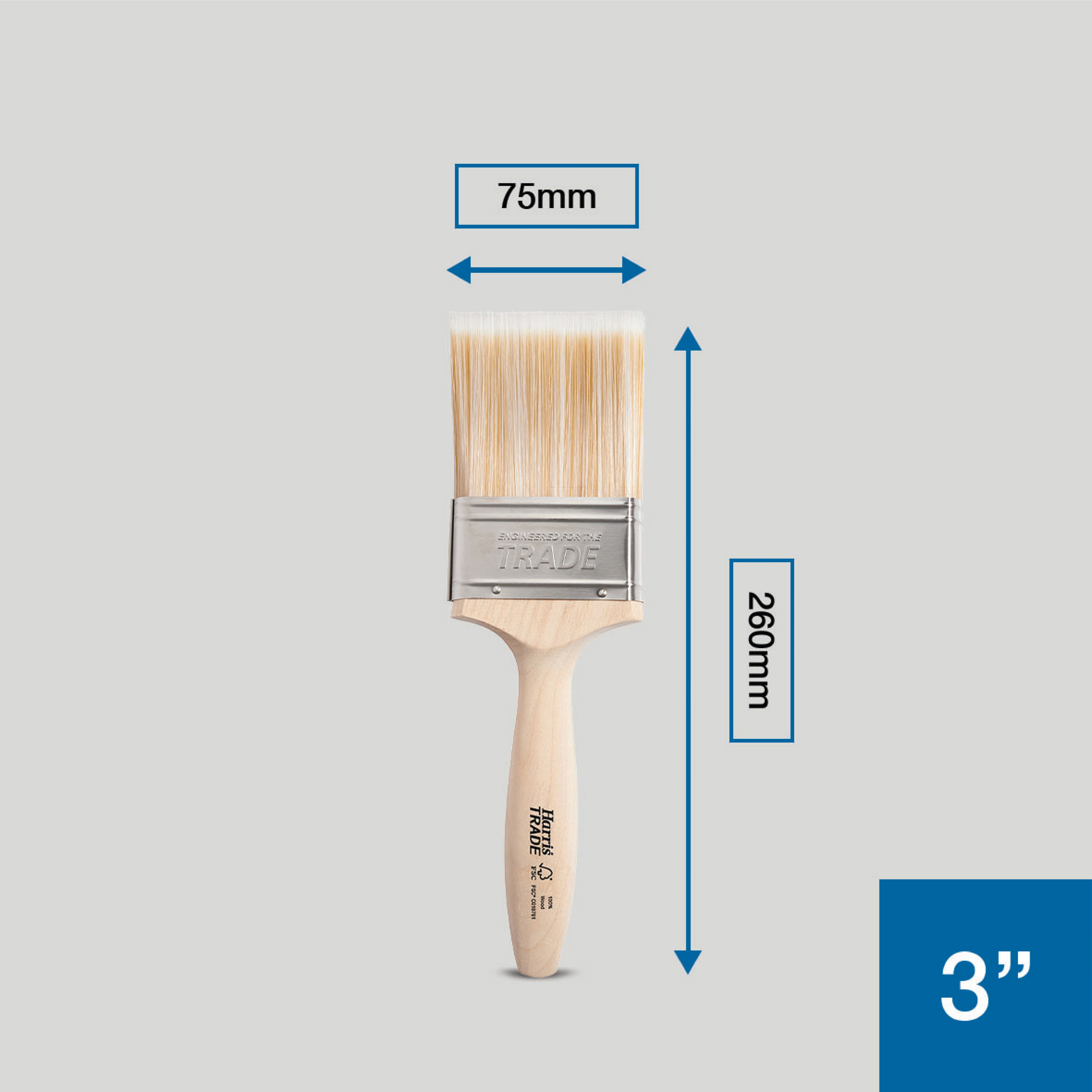 Harris Trade Emulsion & Gloss 3" Interior Walls, ceilings & trim work Paint brush, Pack of 1