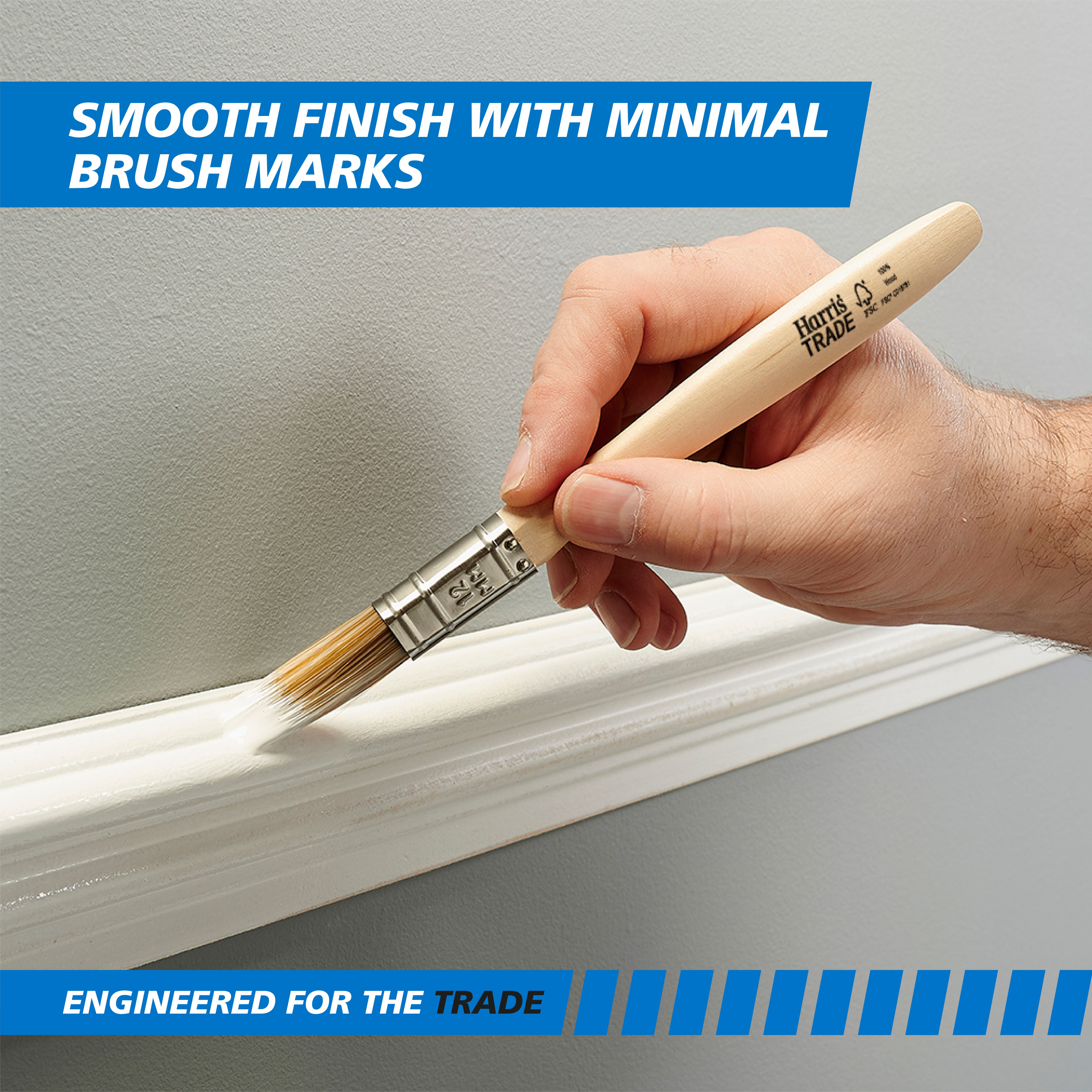 Harris Trade Emulsion & Gloss ½" Interior Walls, ceilings & trim work Paint brush
