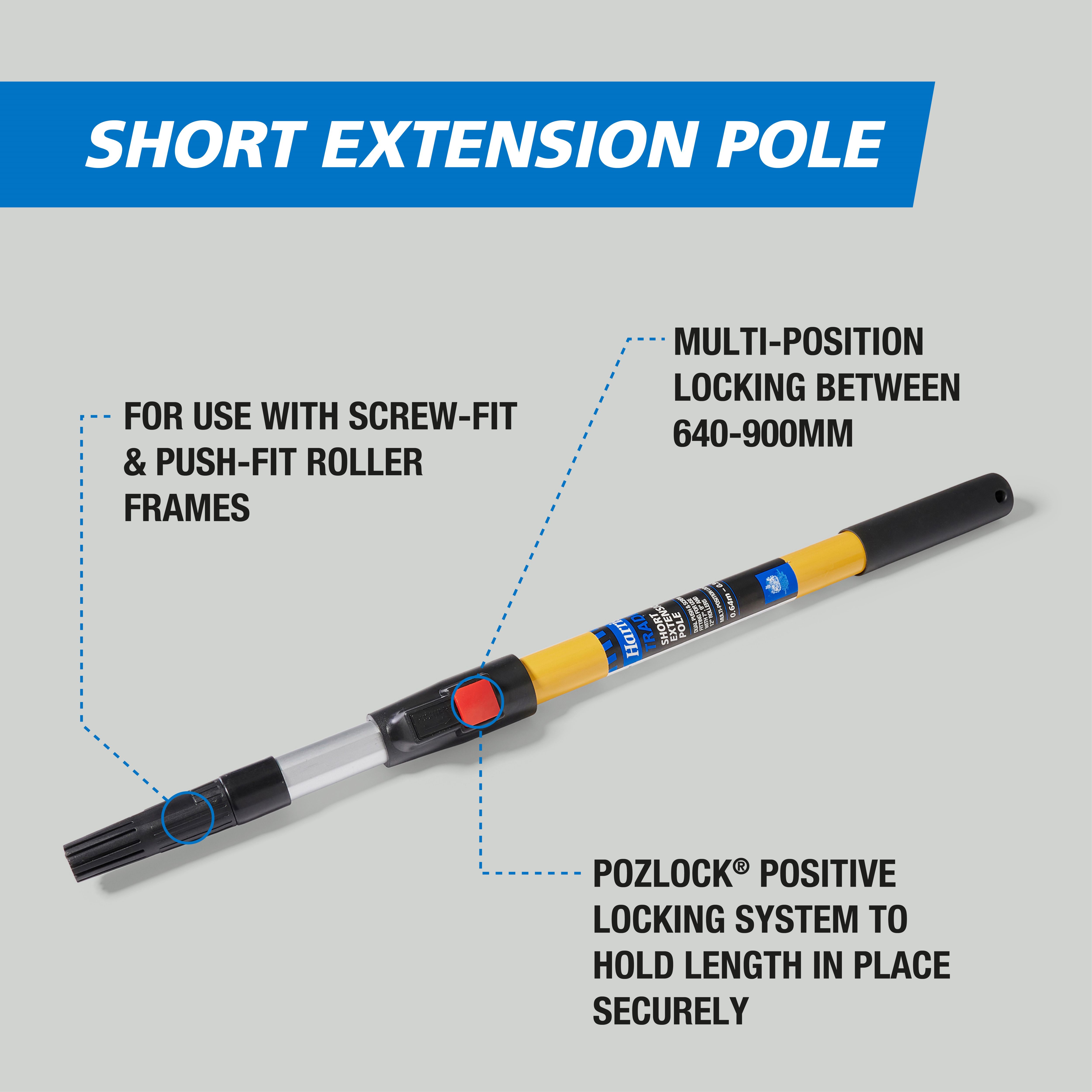 Harris Seriously good Telescopic Extension pole, 1130-3000mm