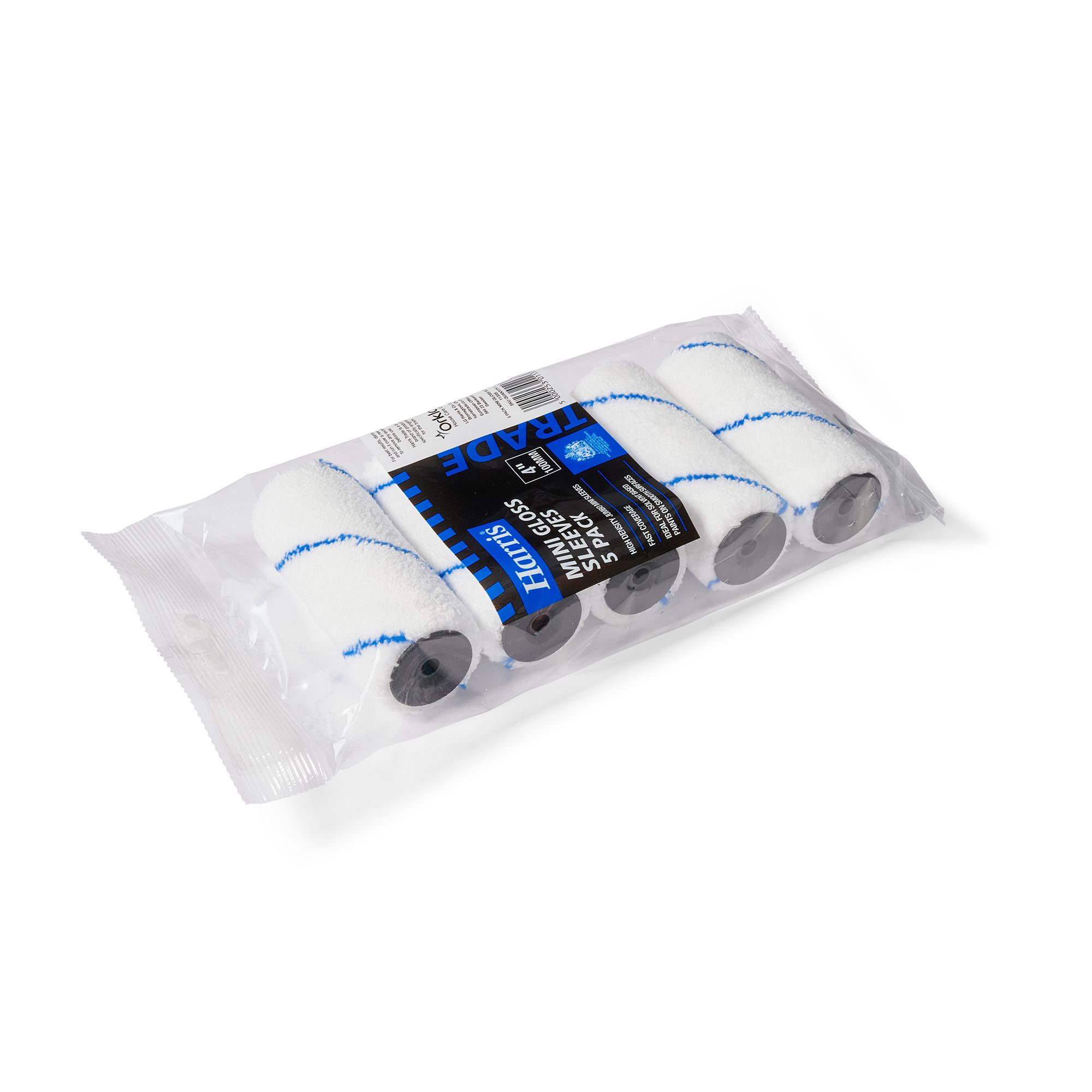 Harris Trade Jumbo Mini Roller Sleeves - Pack Of 5, 4" Micropoly For Emulsion Paints