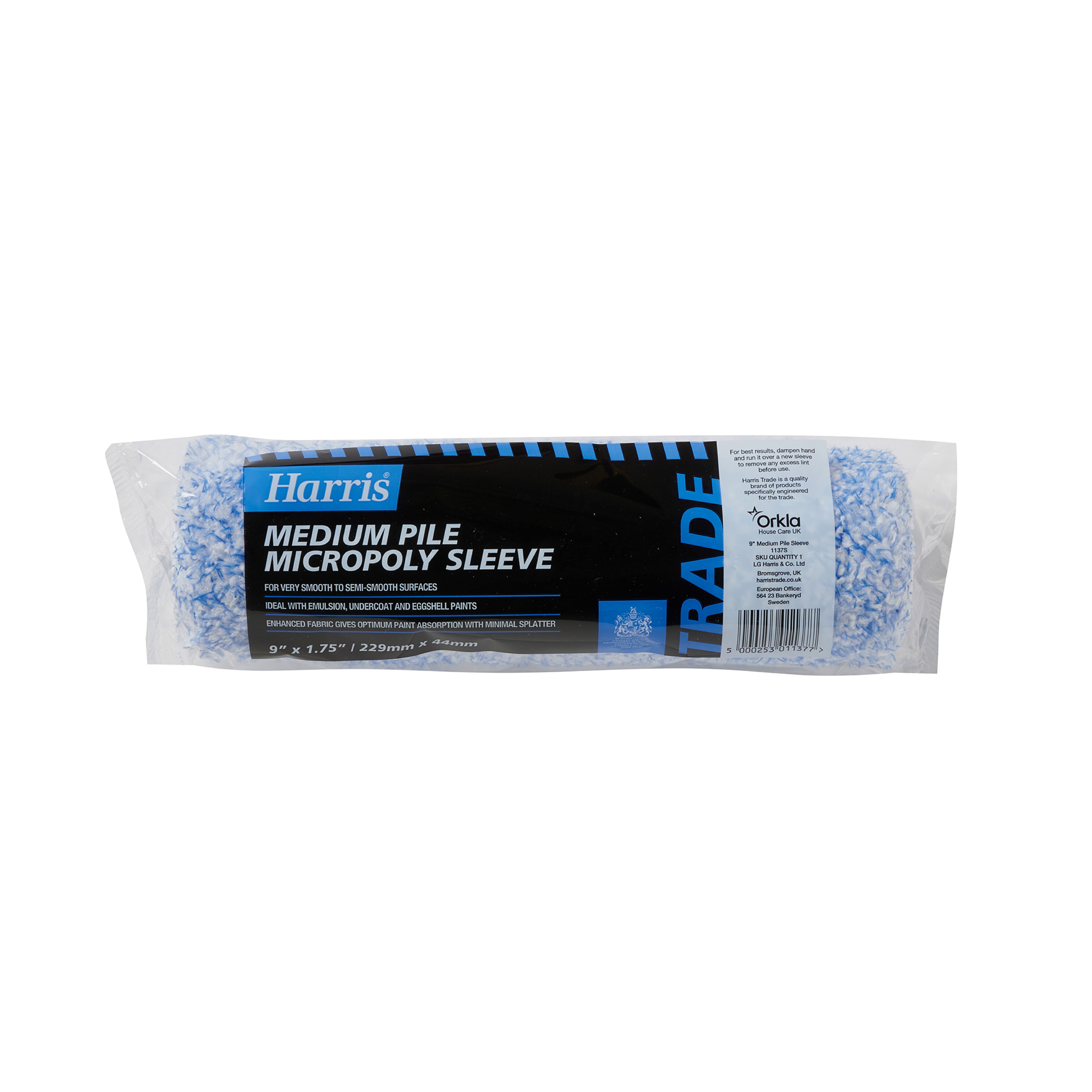 Harris Trade Micropoly Interior Medium pile Roller sleeve, (L)228.6mm
