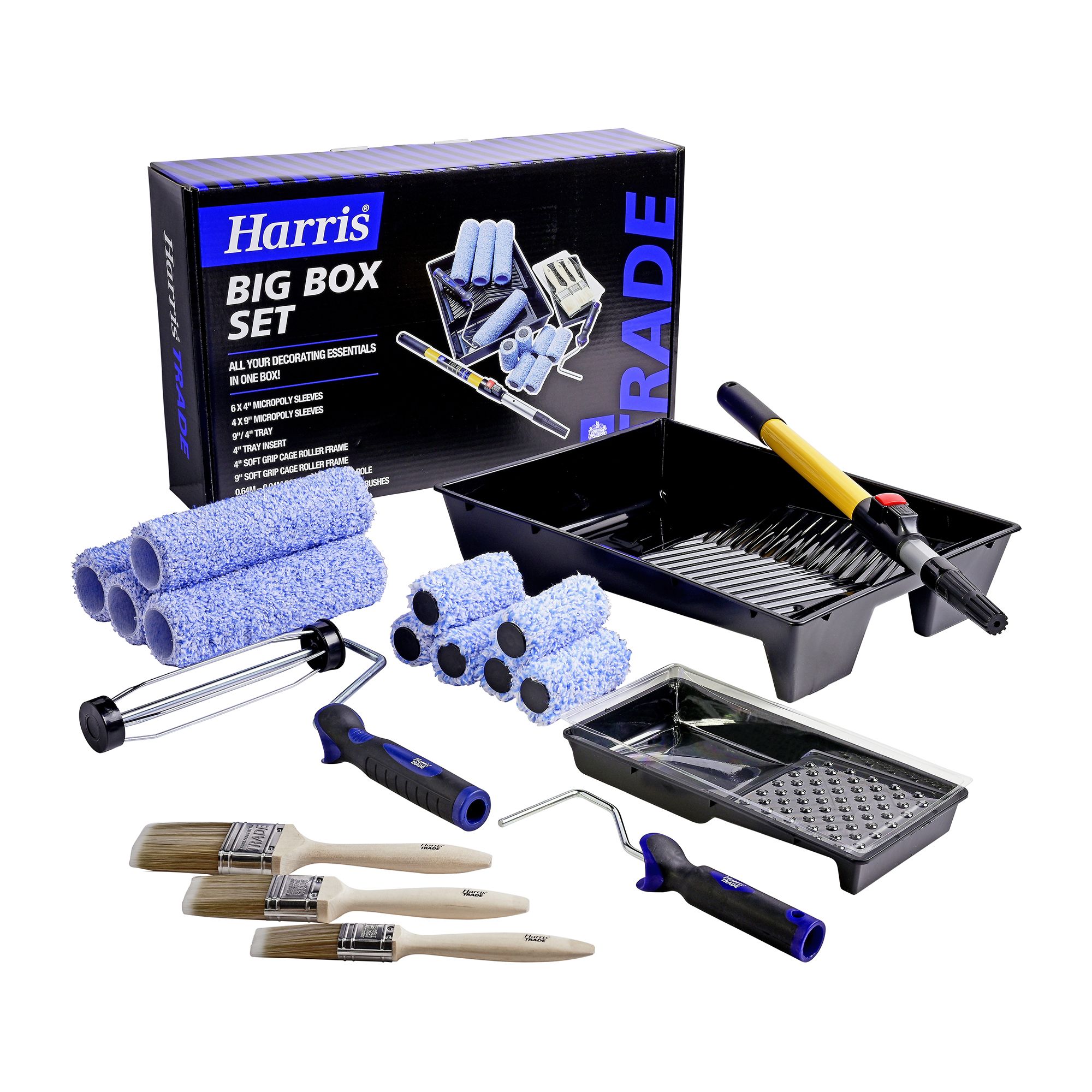 Harris Trade Micropoly Medium pile Roller set, 19 pieces DIY at B&Q