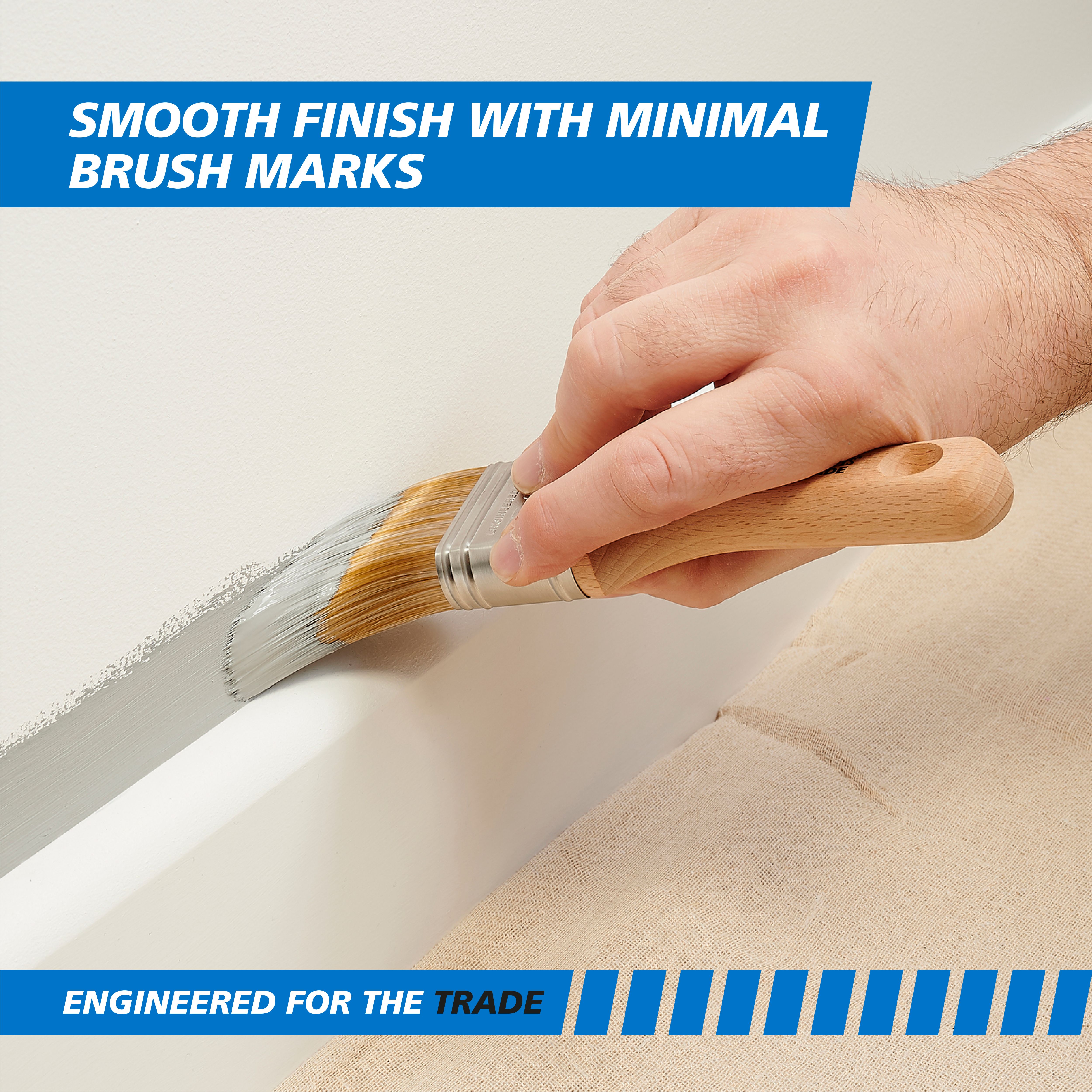 Harris Trade Short Handle Cutting-In 2" Fine tip Comfort Interior Paint brush