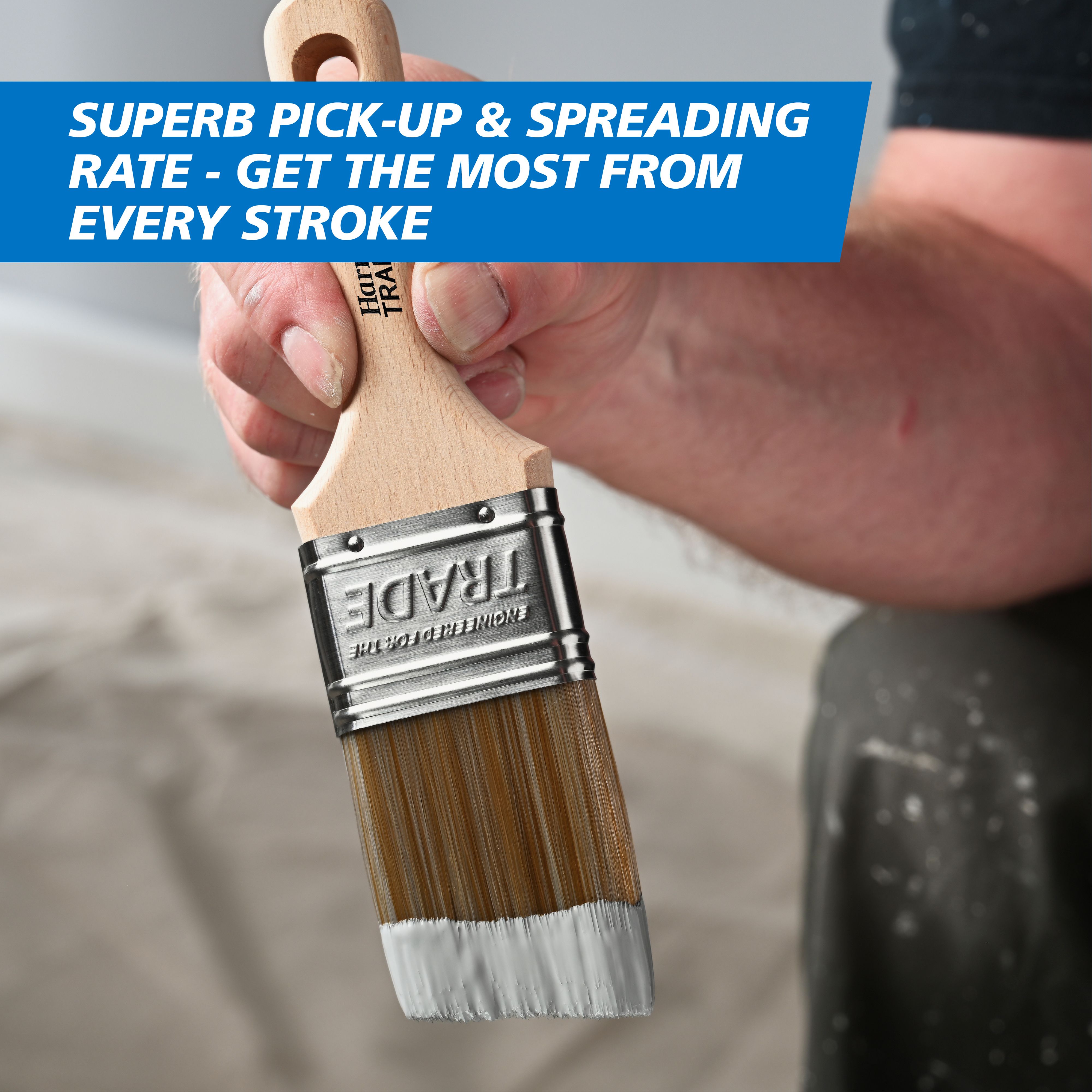Harris Trade Short Handle Cutting-In 2" Fine tip Comfort Interior Paint brush
