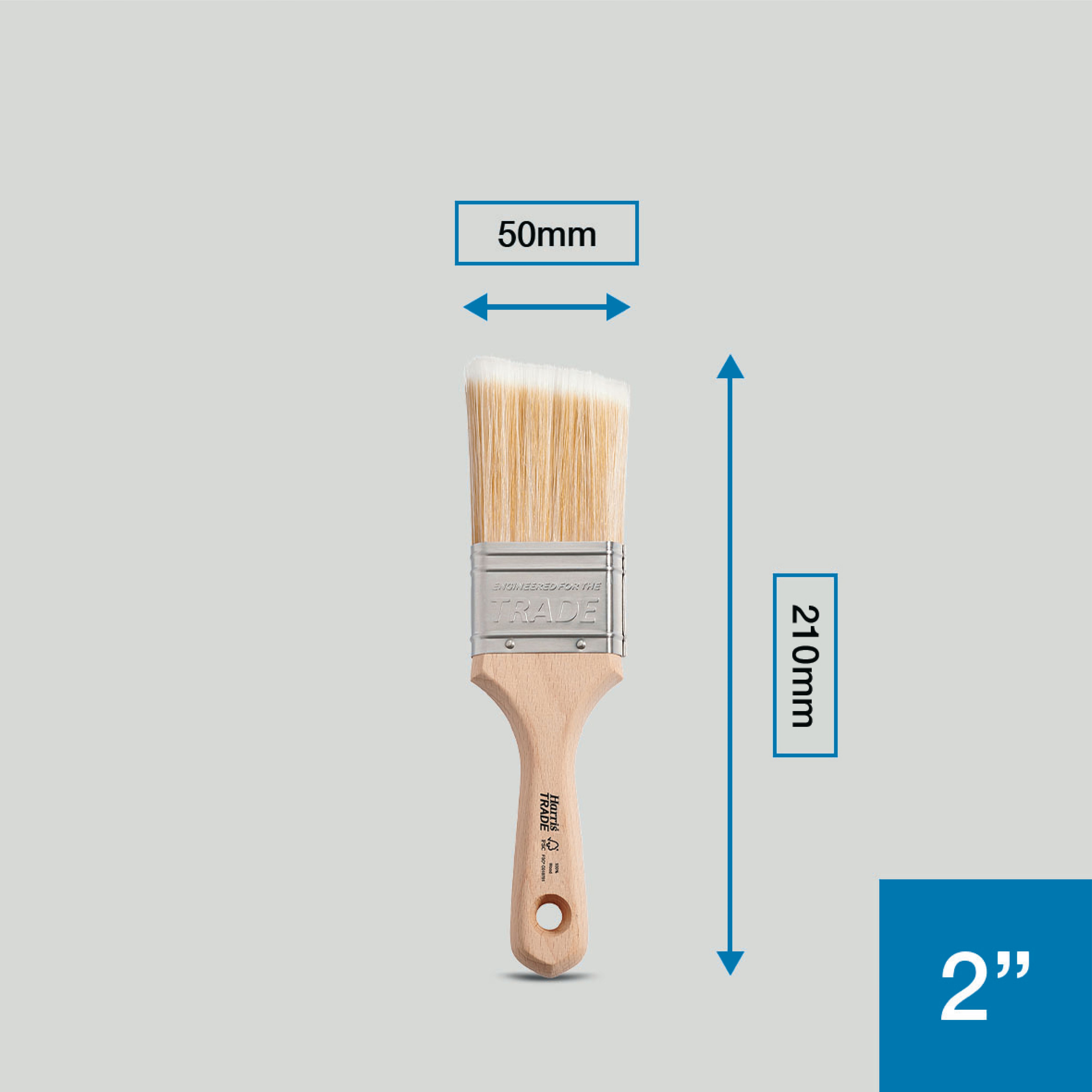 Harris Trade Short Handle Cutting-In 2" Fine tip Comfort Interior Paint brush