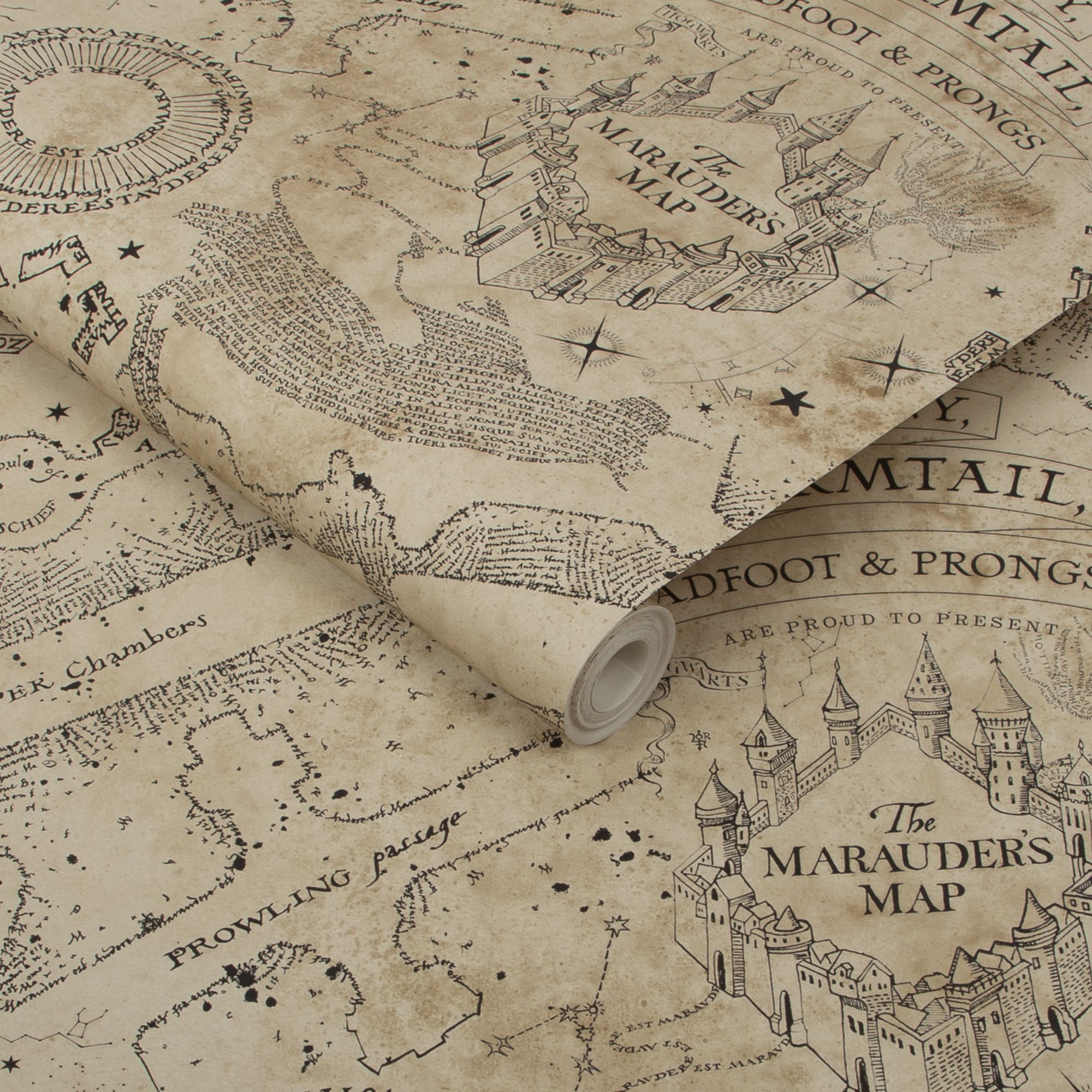 Harry Potter Beige Mischief Smooth Wallpaper