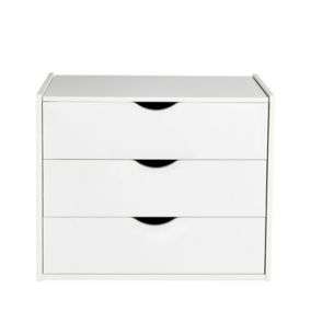 Hartnett Matt soft white 2 Drawer Chest of drawers (H)630mm (W)781mm (D)388mm