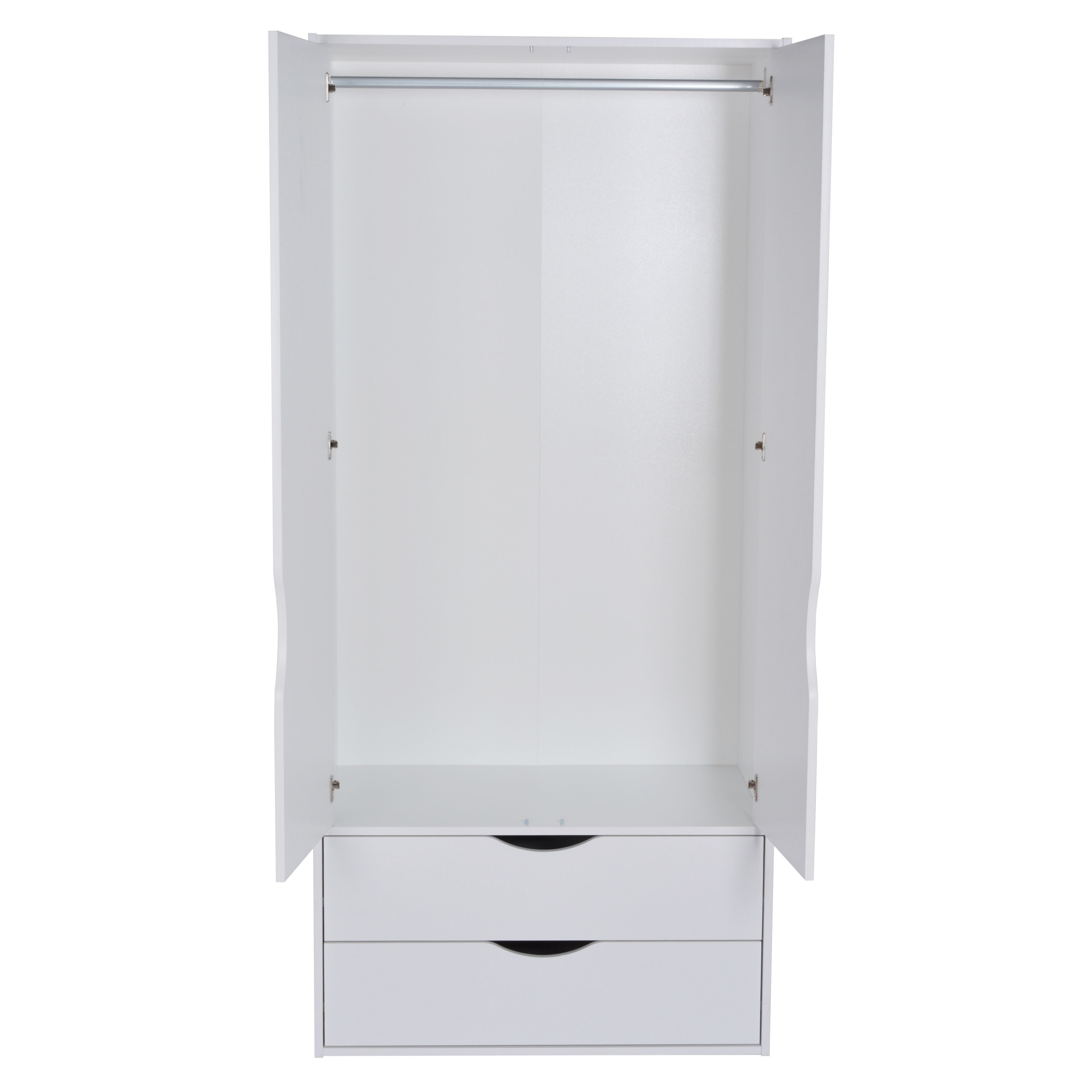 Hartnett Matt soft white 2 Drawer Double Wardrobe (H)1803mm (W)827mm (D)488mm
