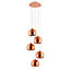 Haus Metal sphere Copper effect 5 Lamp Pendant ceiling light, (Dia)320mm
