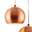 Haus Metal sphere Copper effect 5 Lamp Pendant ceiling light, (Dia)320mm