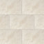 Haver Chalk Matt Travertine Stone effect Ceramic Wall & floor Tile, Pack of 6, (L)300mm (W)600mm