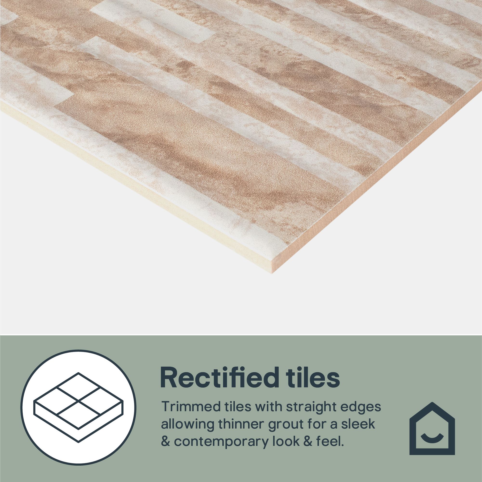 Haver Sand & chalk Matt Stone effect Textured Ceramic Indoor Wall Tile ...