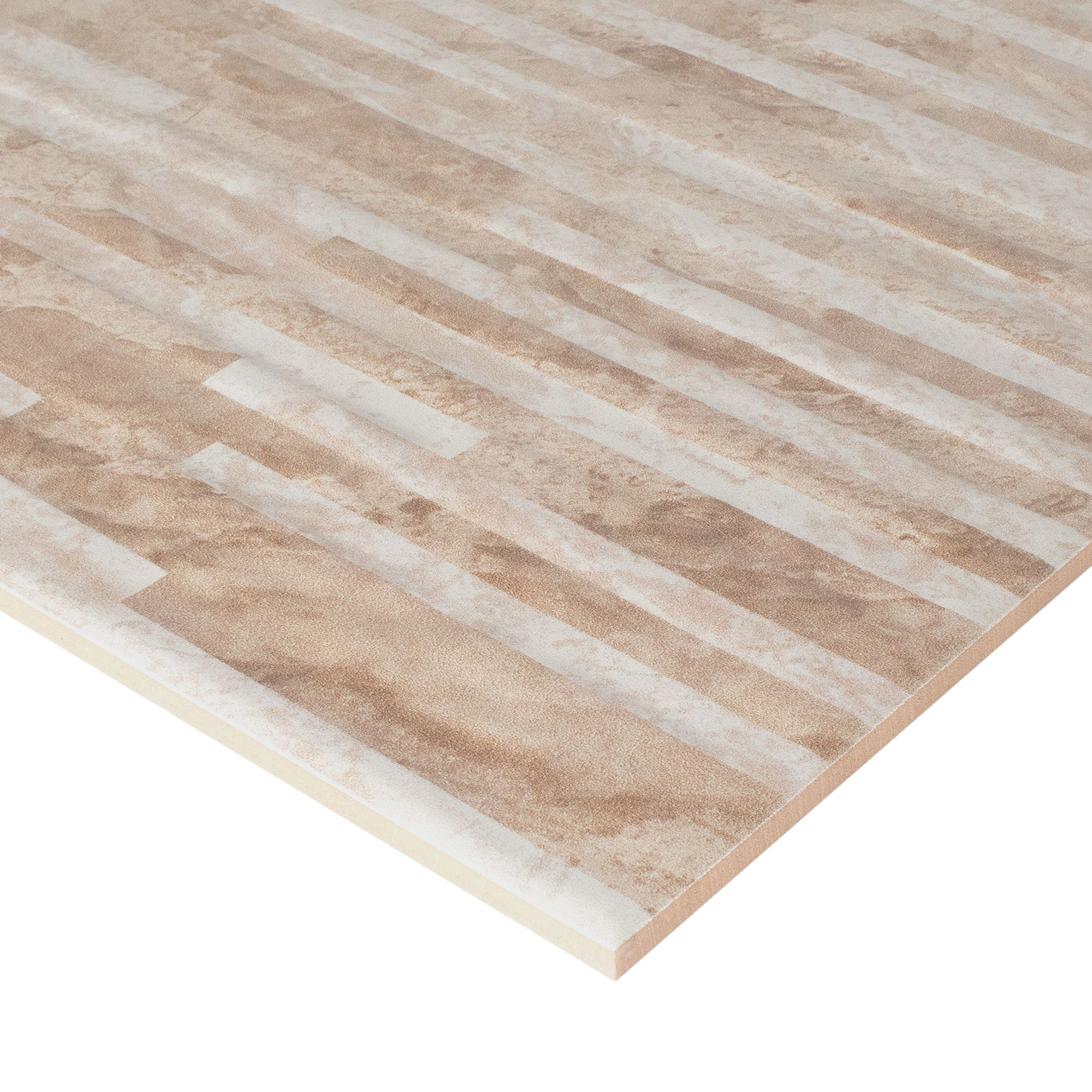 Haver Sand & chalk Matt Stone effect Textured Ceramic Indoor Wall Tile, Pack of 6, (L)600mm (W)300mm