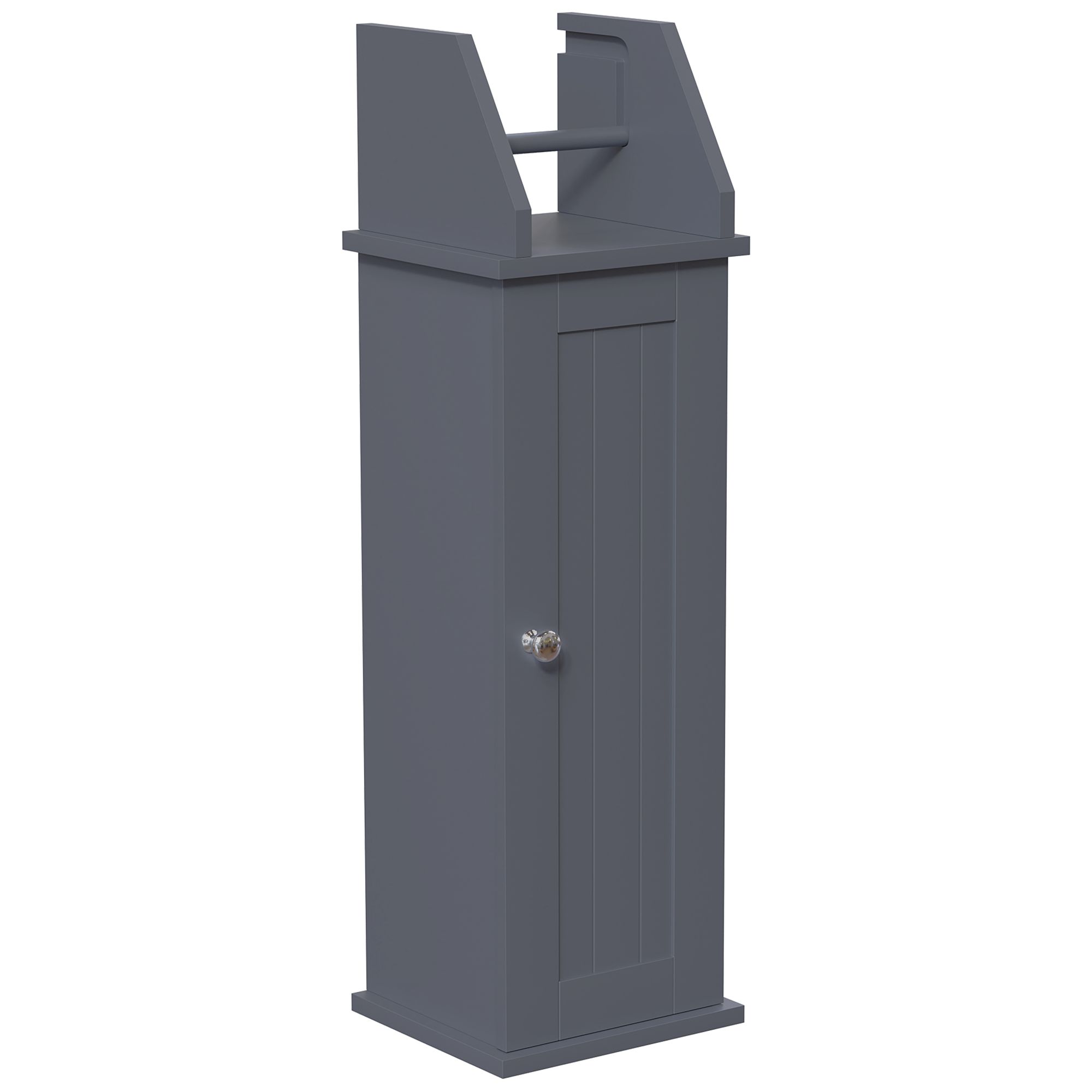 Hayle Matt Grey Freestanding Toilet roll holder & cupboard (H)680mm (W