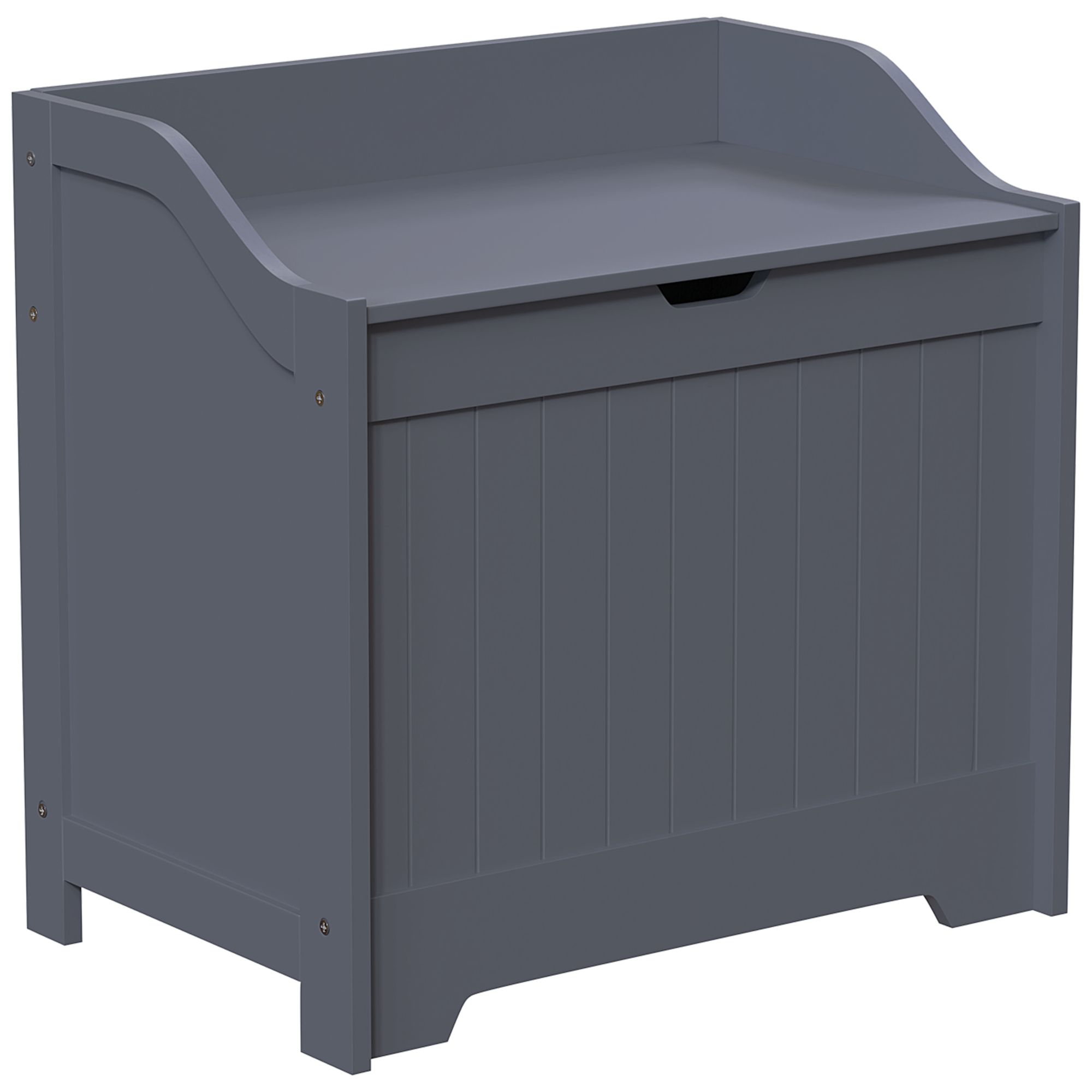 Hayle Matt Grey Wooden Laundry chest