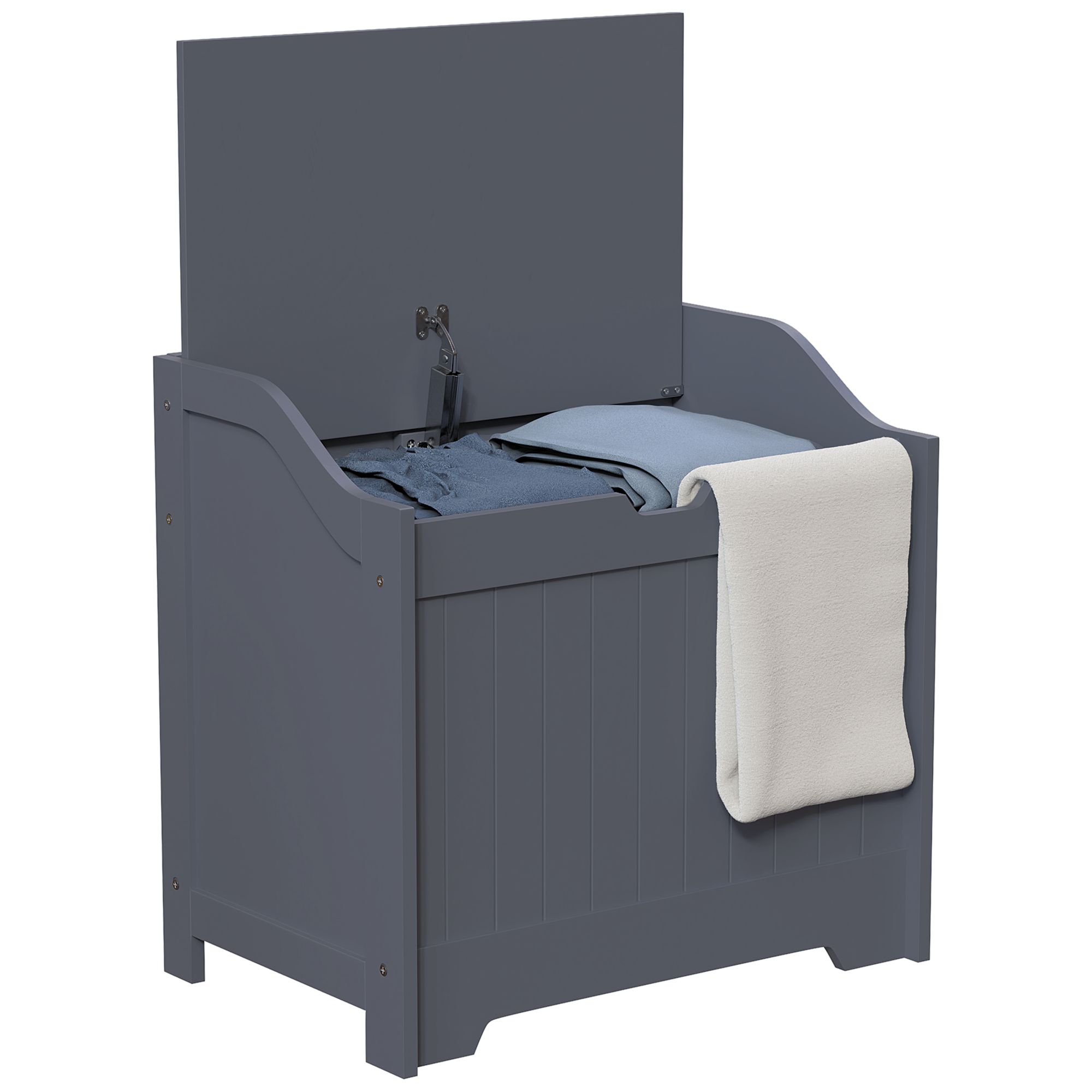 Hayle Matt Grey Wooden Laundry chest