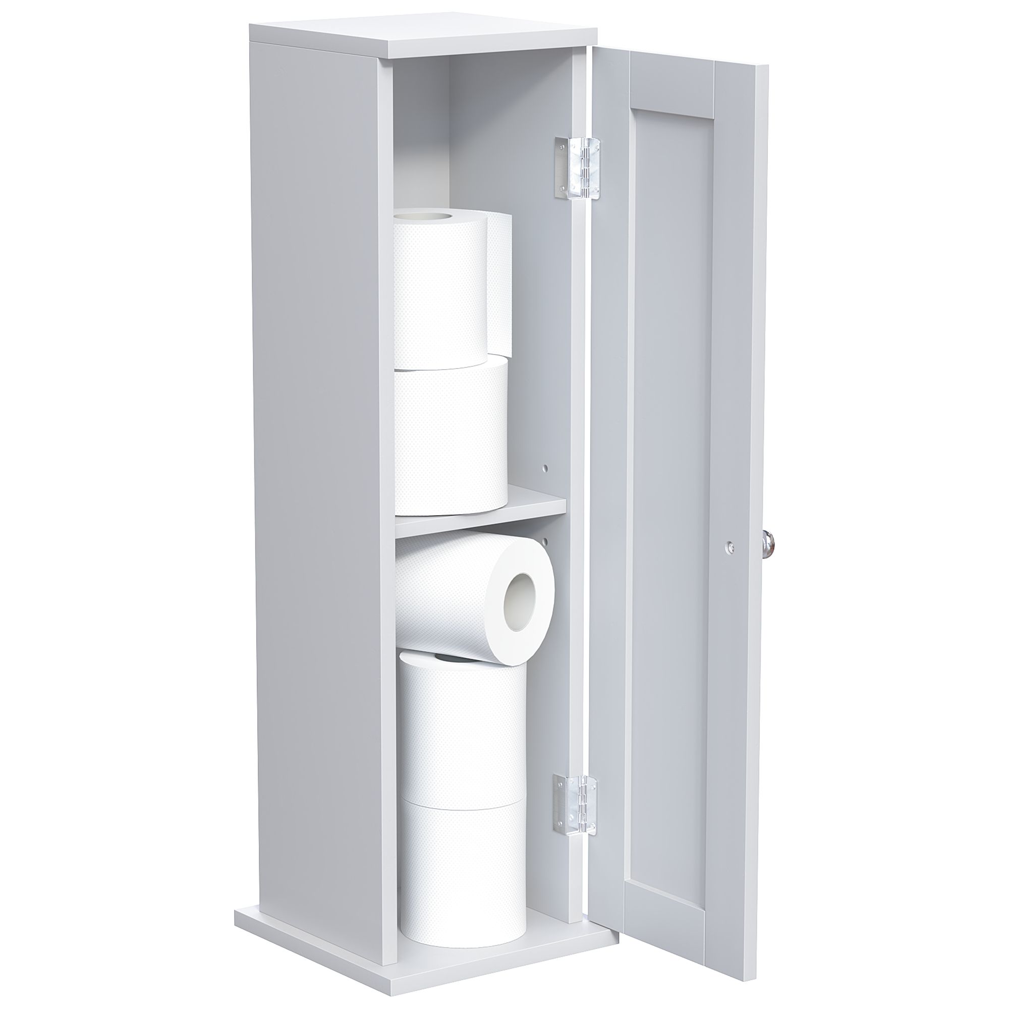 Yalikop Recessed Toilet Paper Holder With Storage Shelf - Stainless Steel, Matte Grey, In-Wall Mount