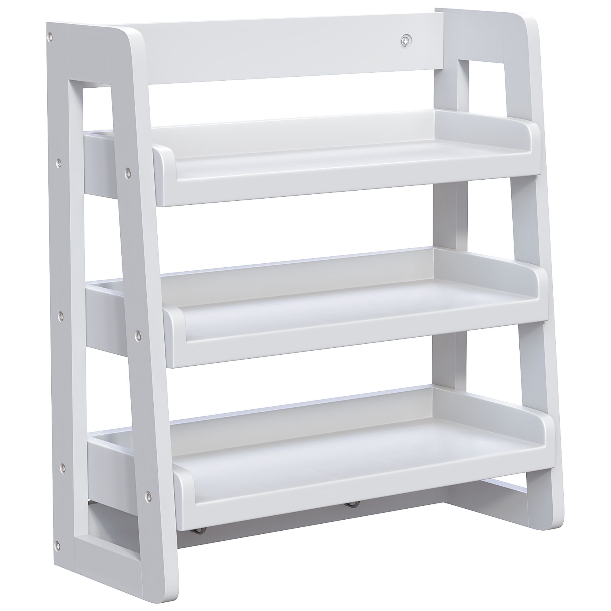 Hayle Matt White Wood Rectangular Wall-mounted Bathroom Shelf (D)20cm (H)53cm (L)20cm