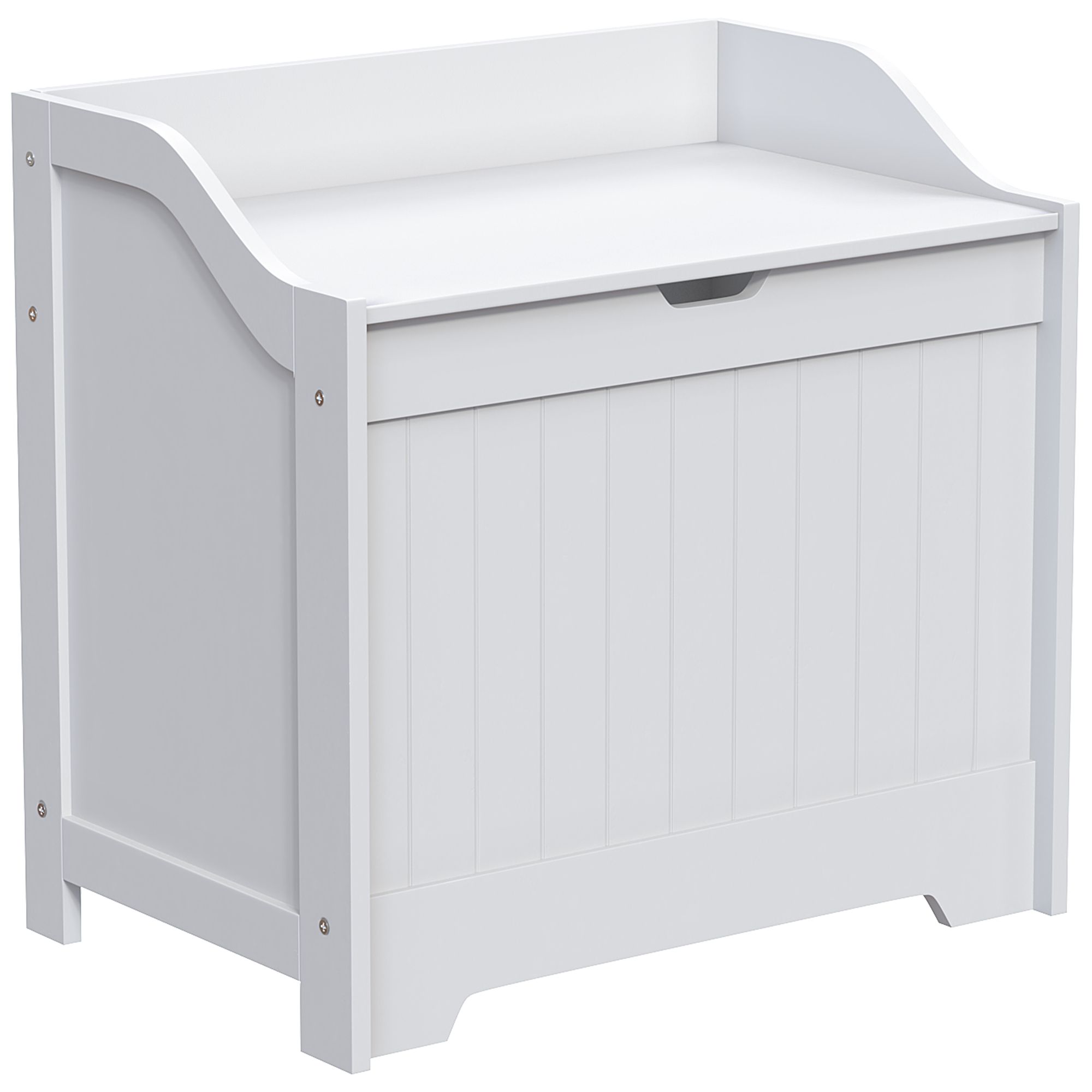 Hayle Matt White Wooden Laundry chest