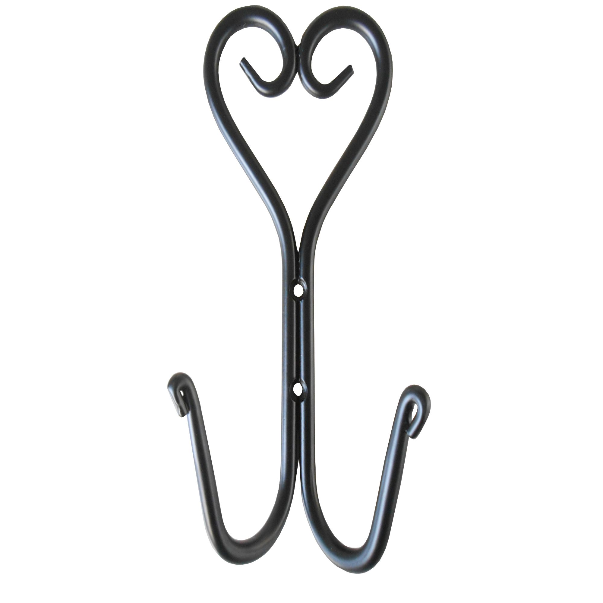 Heart Steel Double Hook (H)90mm (W)59mm