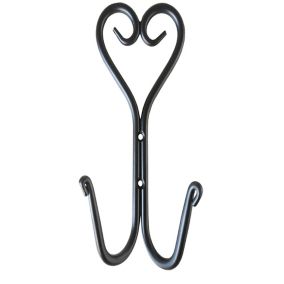 Heart Steel Double Hook (H)90mm (W)59mm