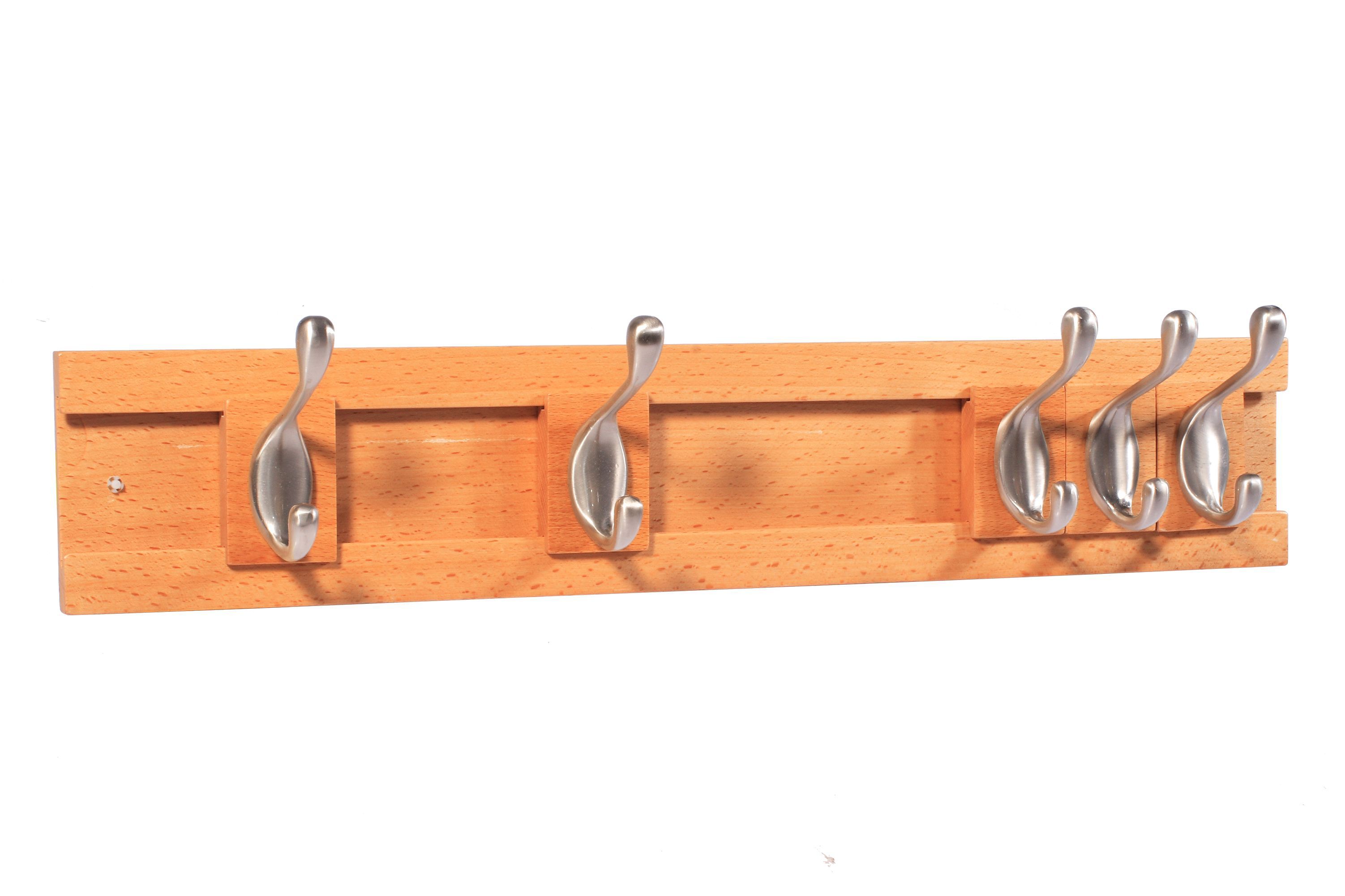 Heavy duty 5 Hook rail, (L)490mm