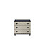 Hektor Matt black & soft grey 3 Drawer Chest of drawers (H)710mm (W)600mm (D)420mm