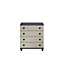 Hektor Matt black & soft grey 4 Drawer Chest of drawers (H)910mm (W)800mm (D)420mm