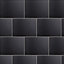 Helena Black Matt Plain Ceramic Tile, Pack of 12, (L)330mm (W)250mm