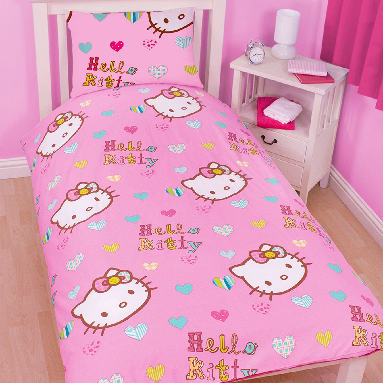 Hello Kitty Multicolour Single Bedding Set Diy At B Q