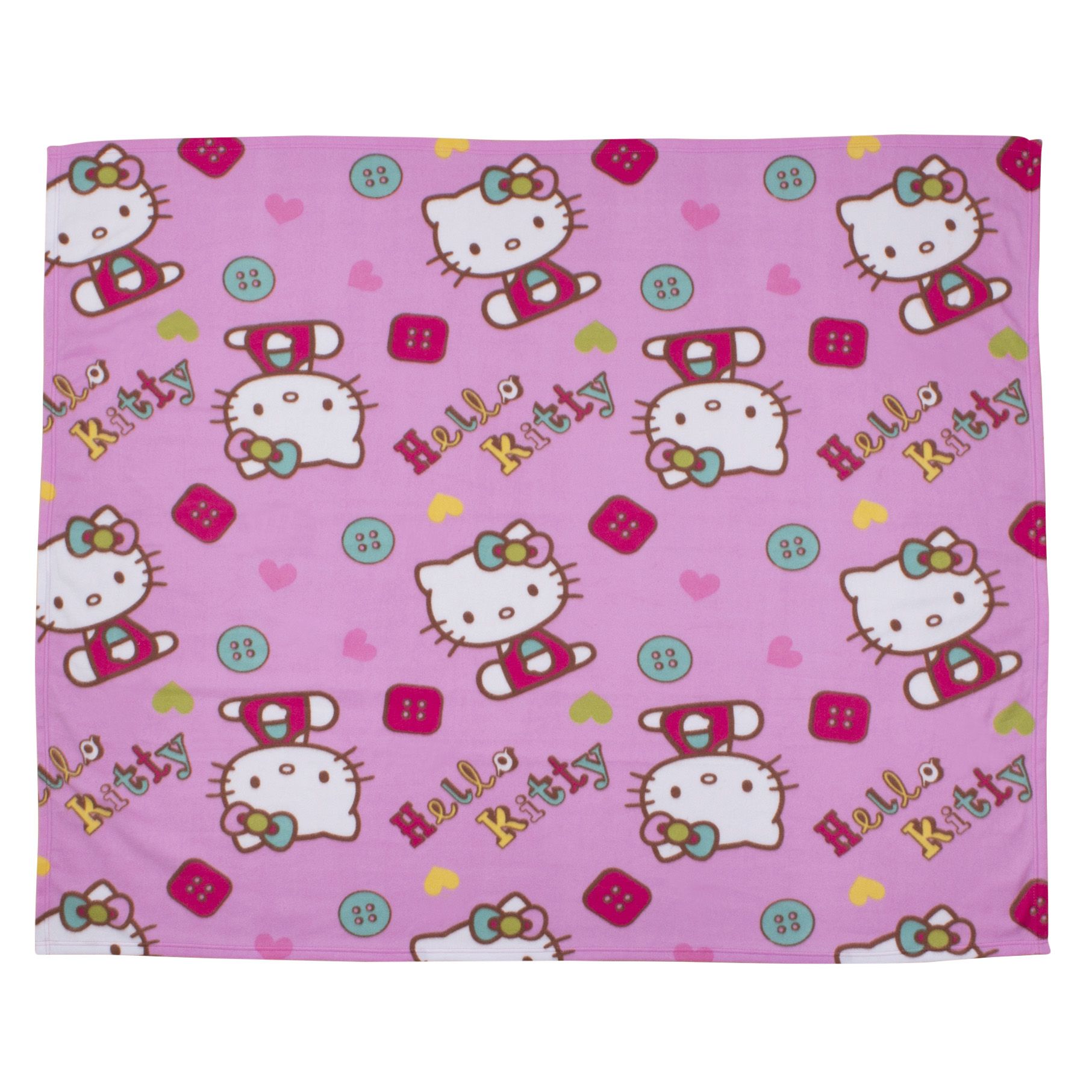 Hello Kitty Pink & white Fleece Blanket DIY at B&Q