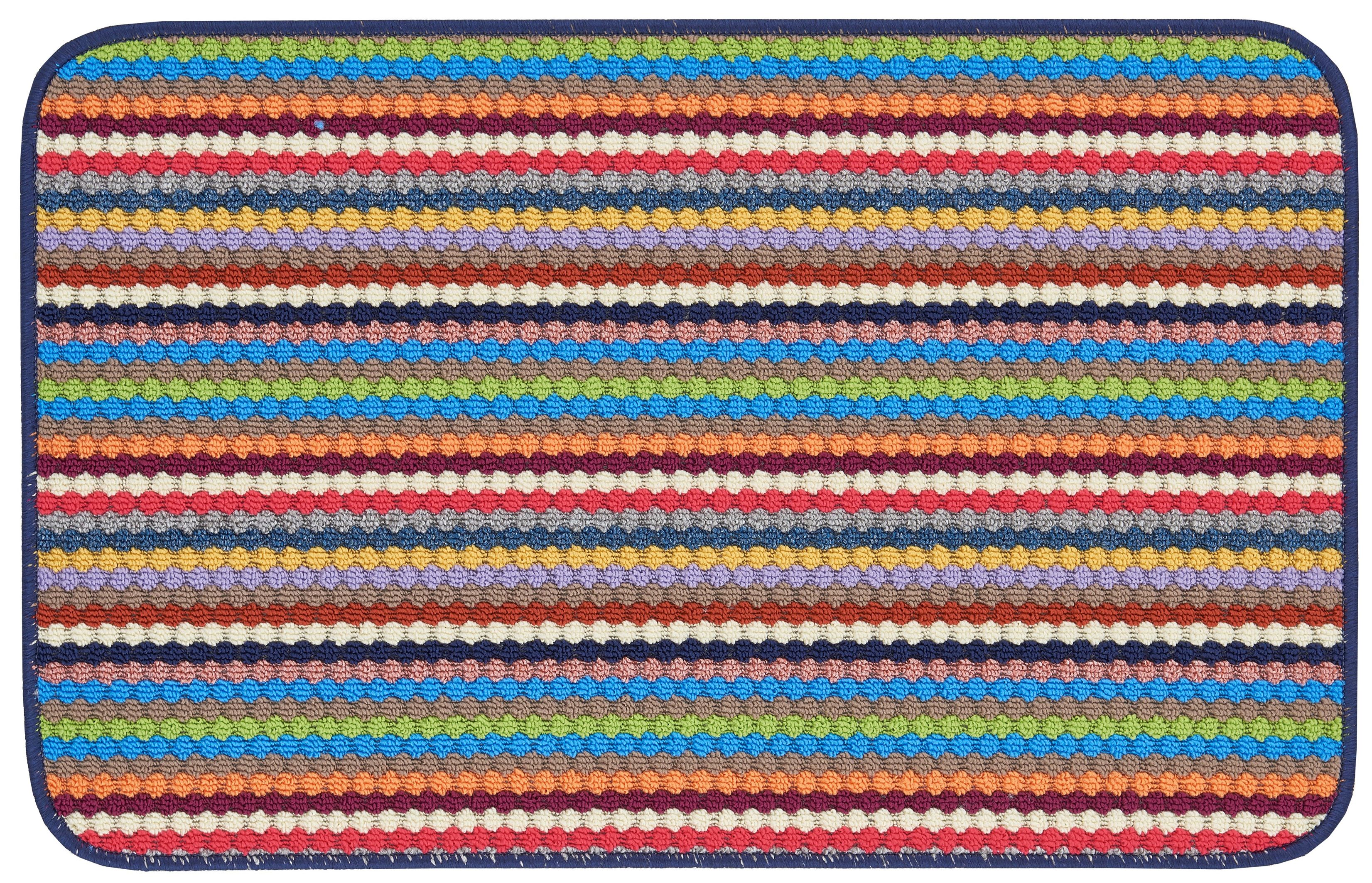 Helsinki Multi Striped Heavy duty Mat, 90cm x 57cm